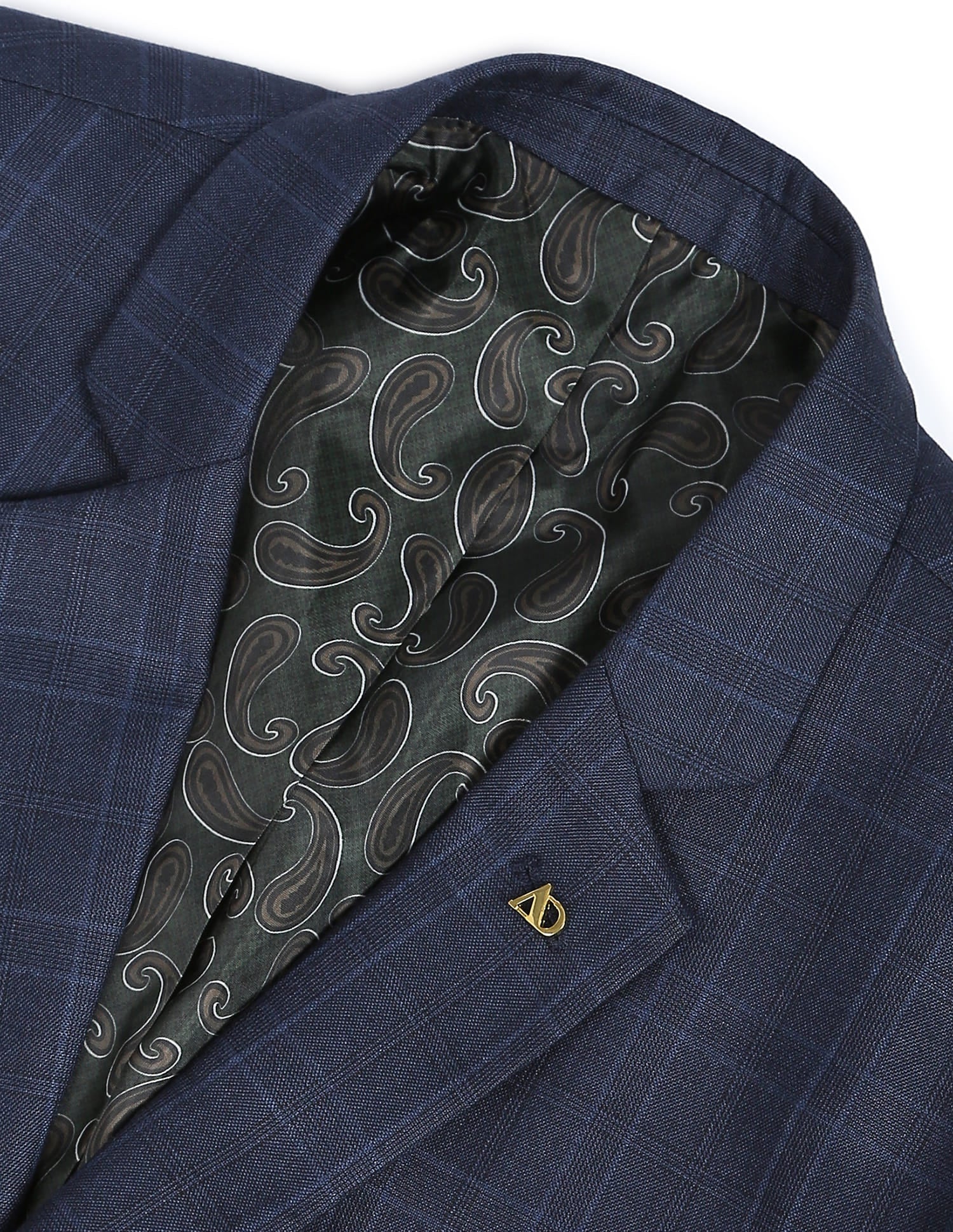 Patterned Weave Plaid Check Formal Blazer