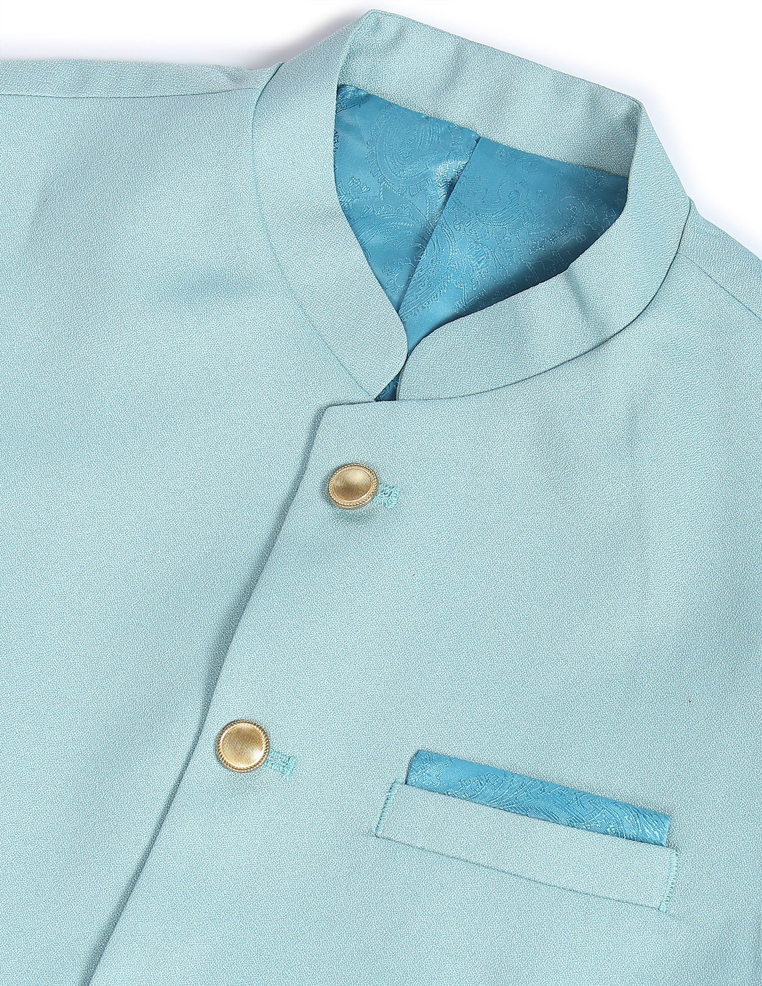 Fashion-Edged Textured Tailored Regular Fit Nehru Jacket