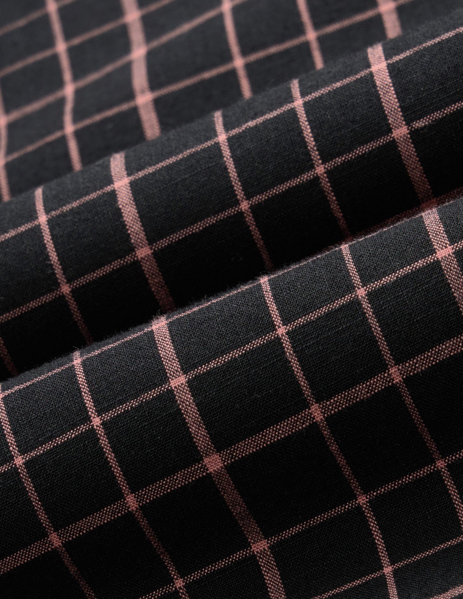 Black Windowpane Checked Modern Slim Fit Shirt