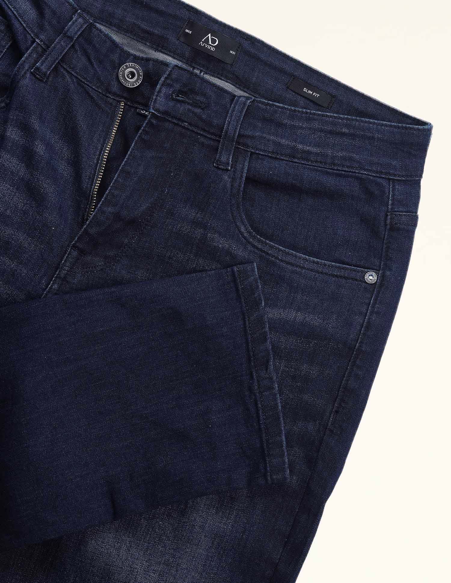Easy-on slim Fit Mid Rise Jeans