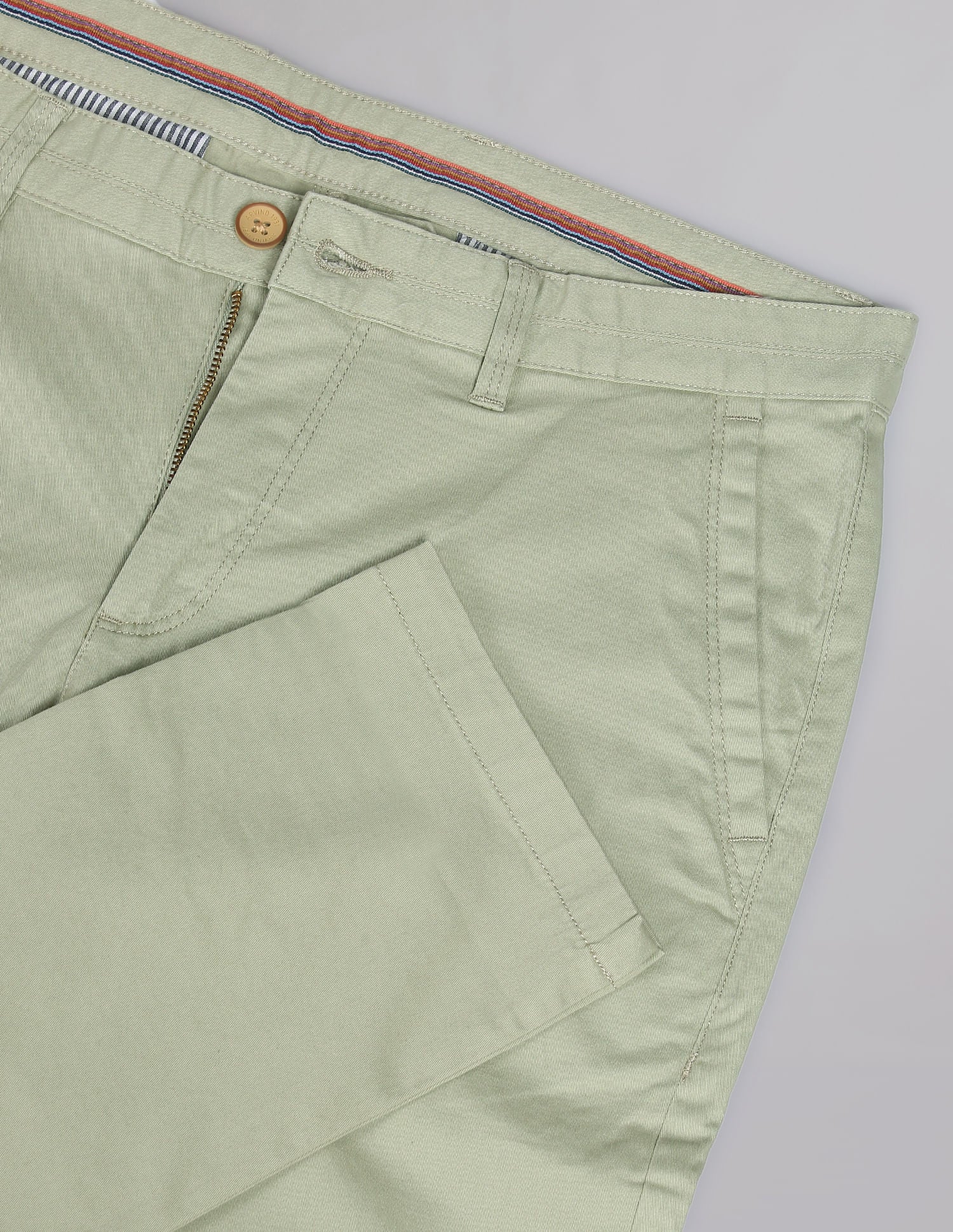 Regular Solid Twill Casual Chinos