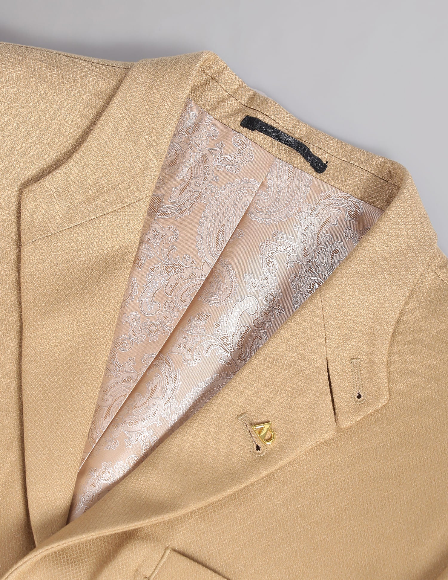 Power-Edged Dobby Convertible Collar Blazer
