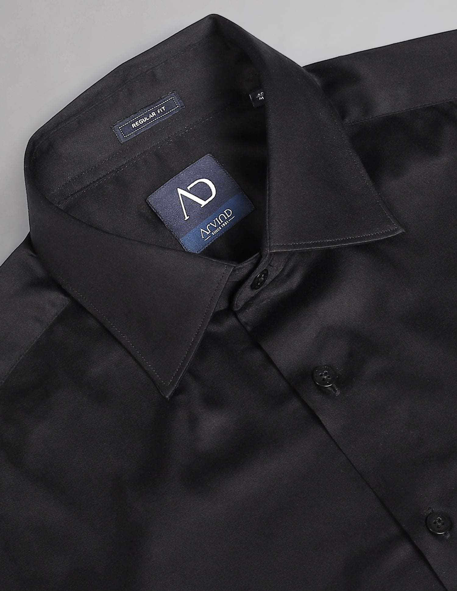 Stylish Cutaway Collar Solid Satin Formal Shirt
