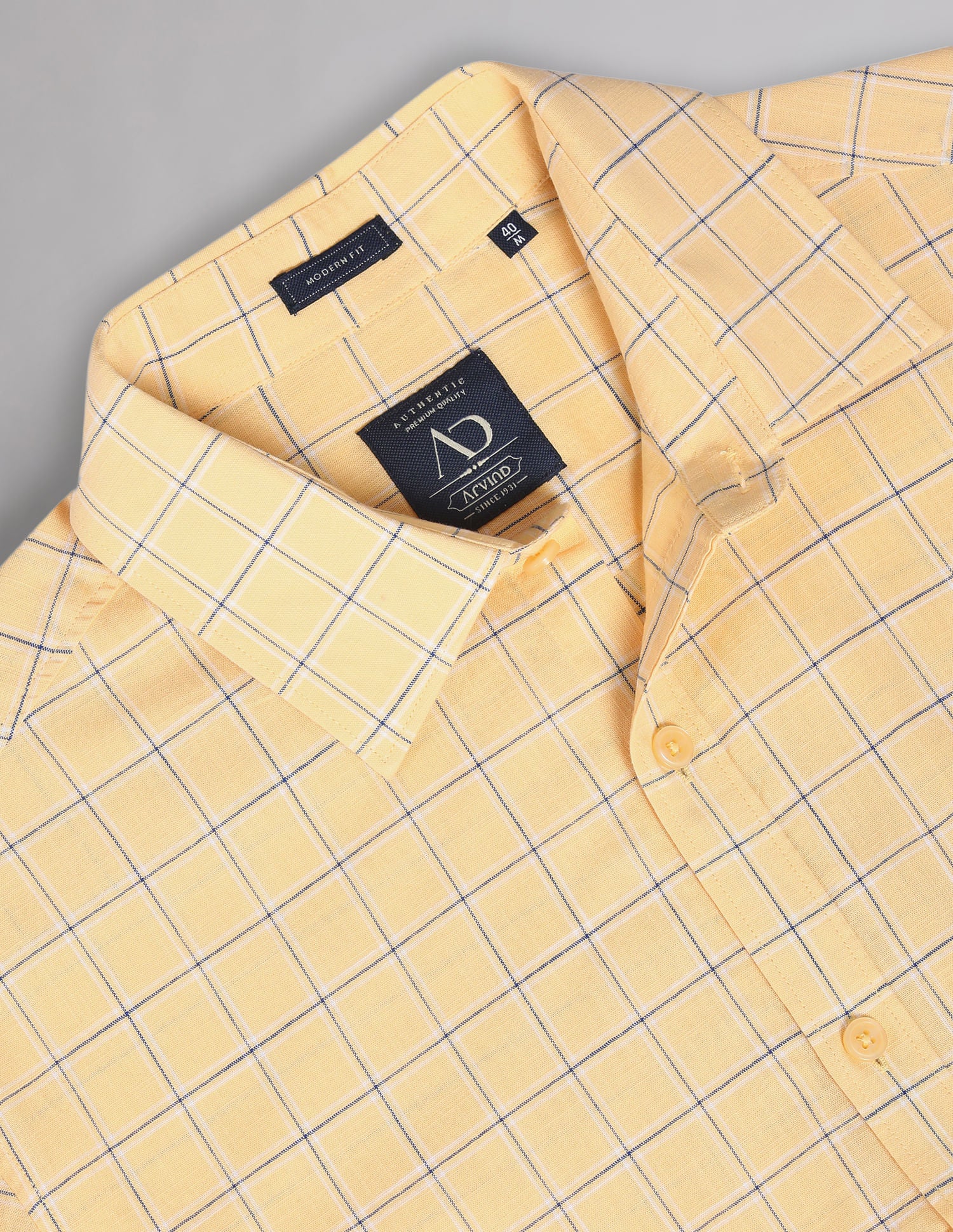 Modern-Edged Tartan Check Cotton Summer Shirt