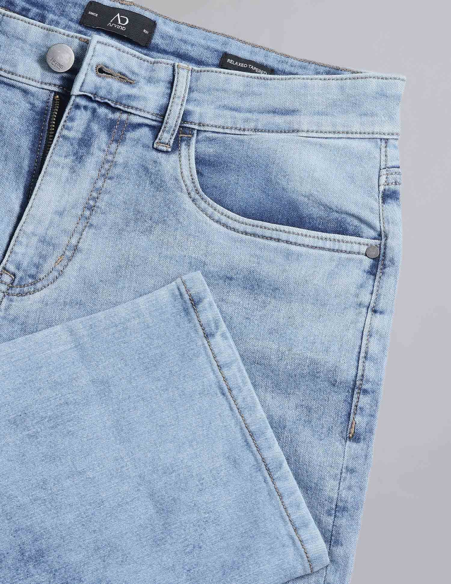 Rugged And Relaxed Fit Mid Rise Jeans