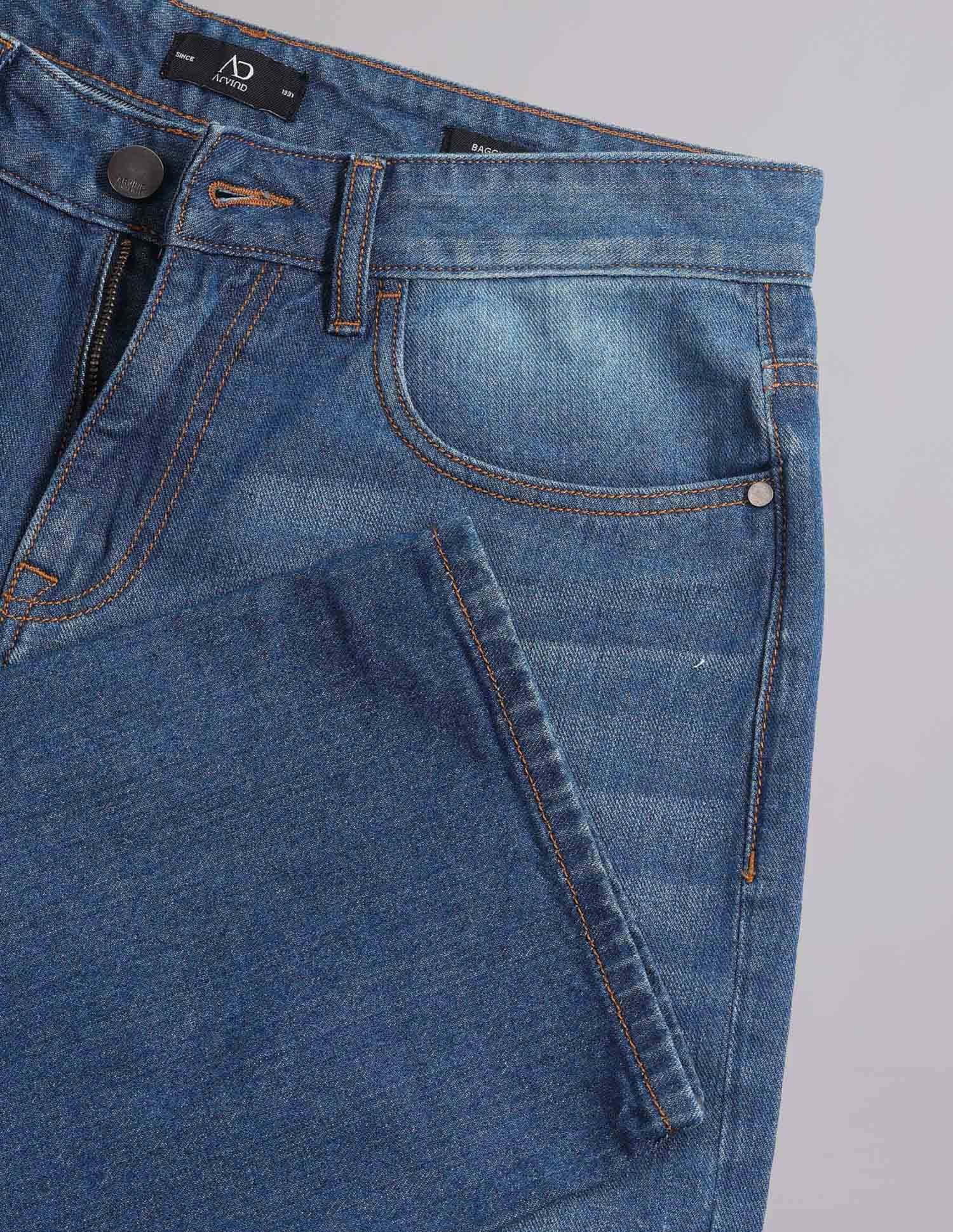 Baggy Fit Mid Rise Jeans