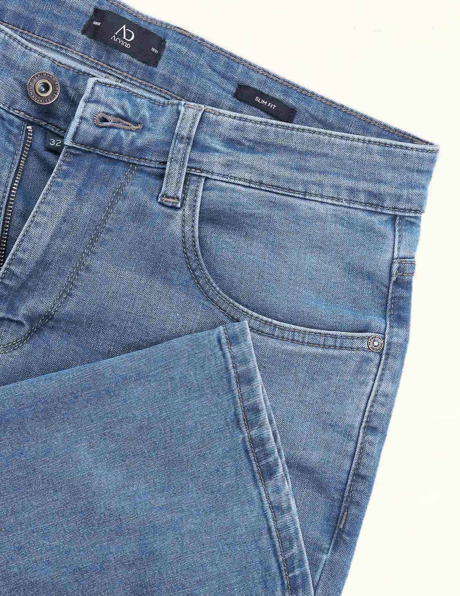 Easy-on slim Fit Mid Rise Jeans