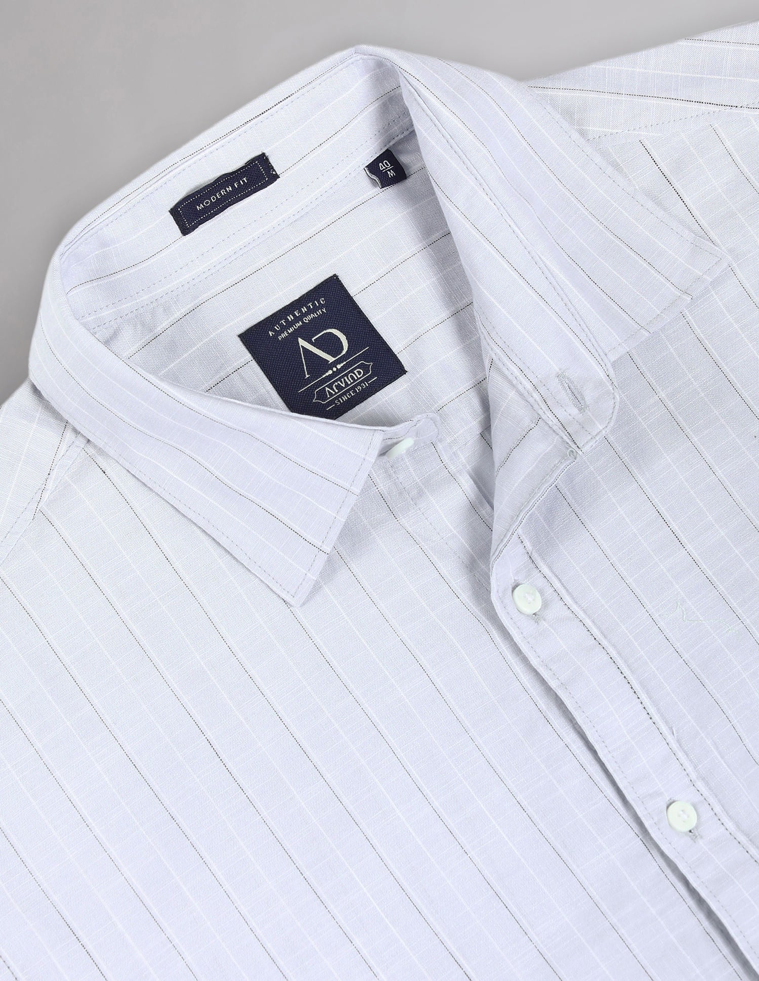 Regular & Vertical Stripe Pure Cotton Summer Shirt