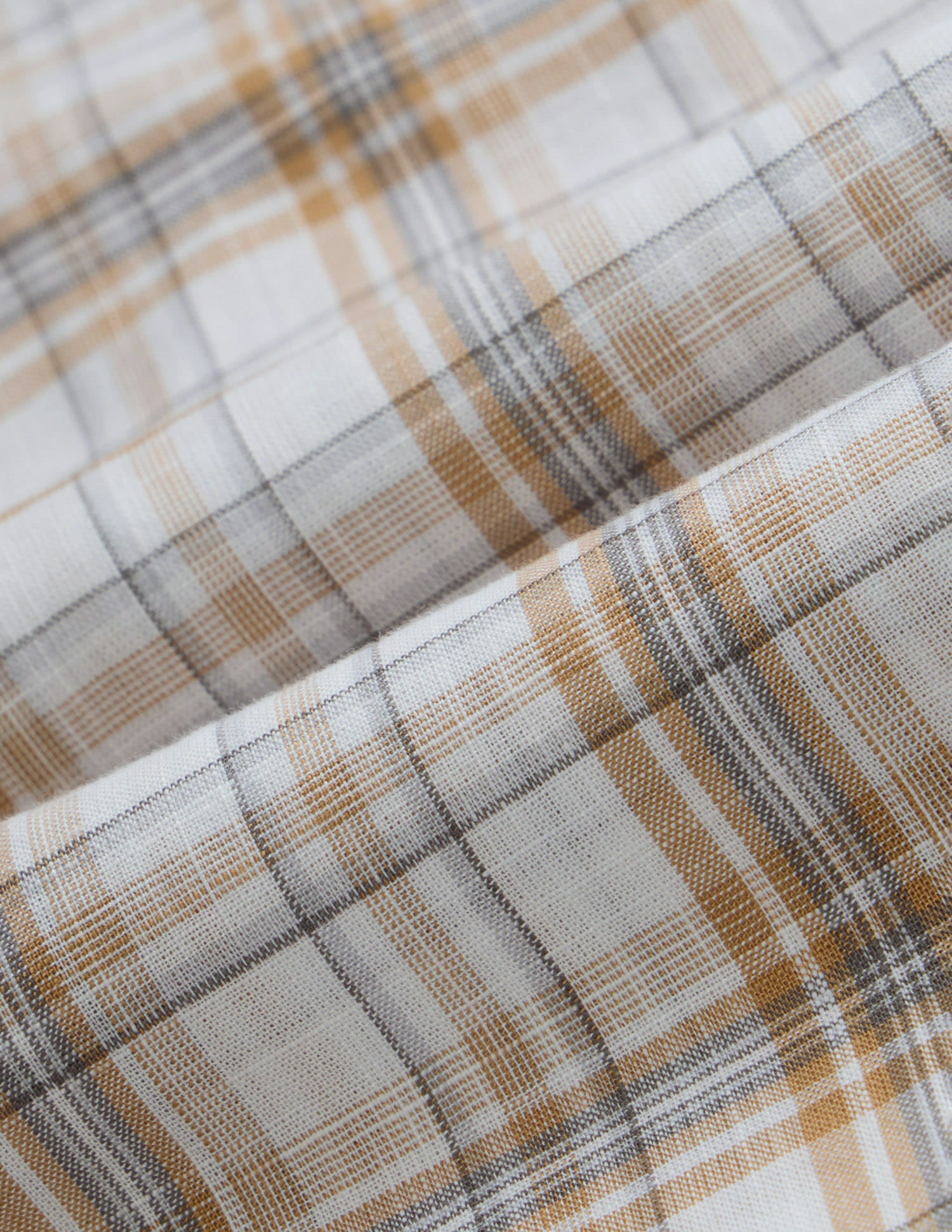 Beige Plaid Checked Regular Fit Shirt