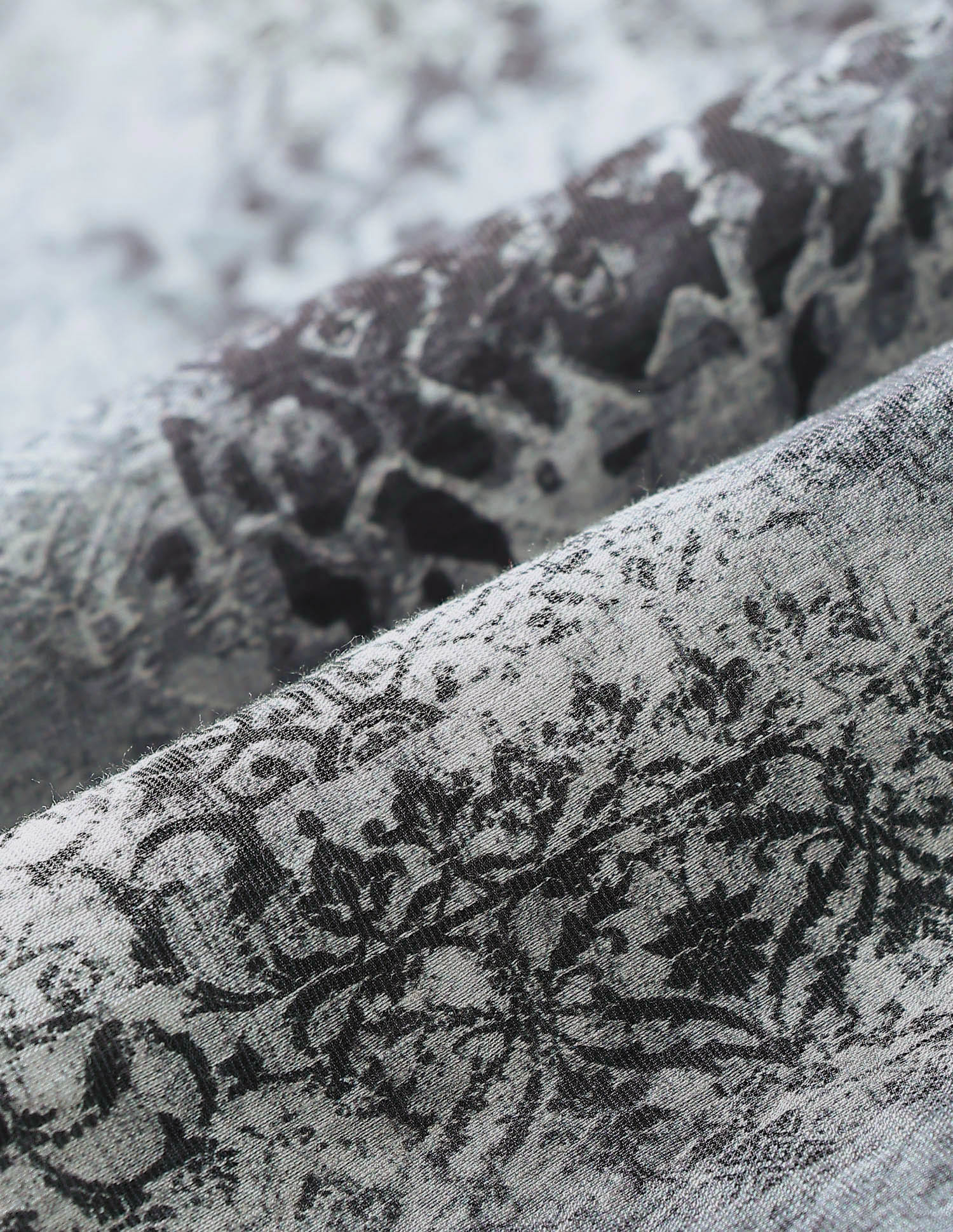 Abstract Printed Slim Fit Dobby Weave Shirt