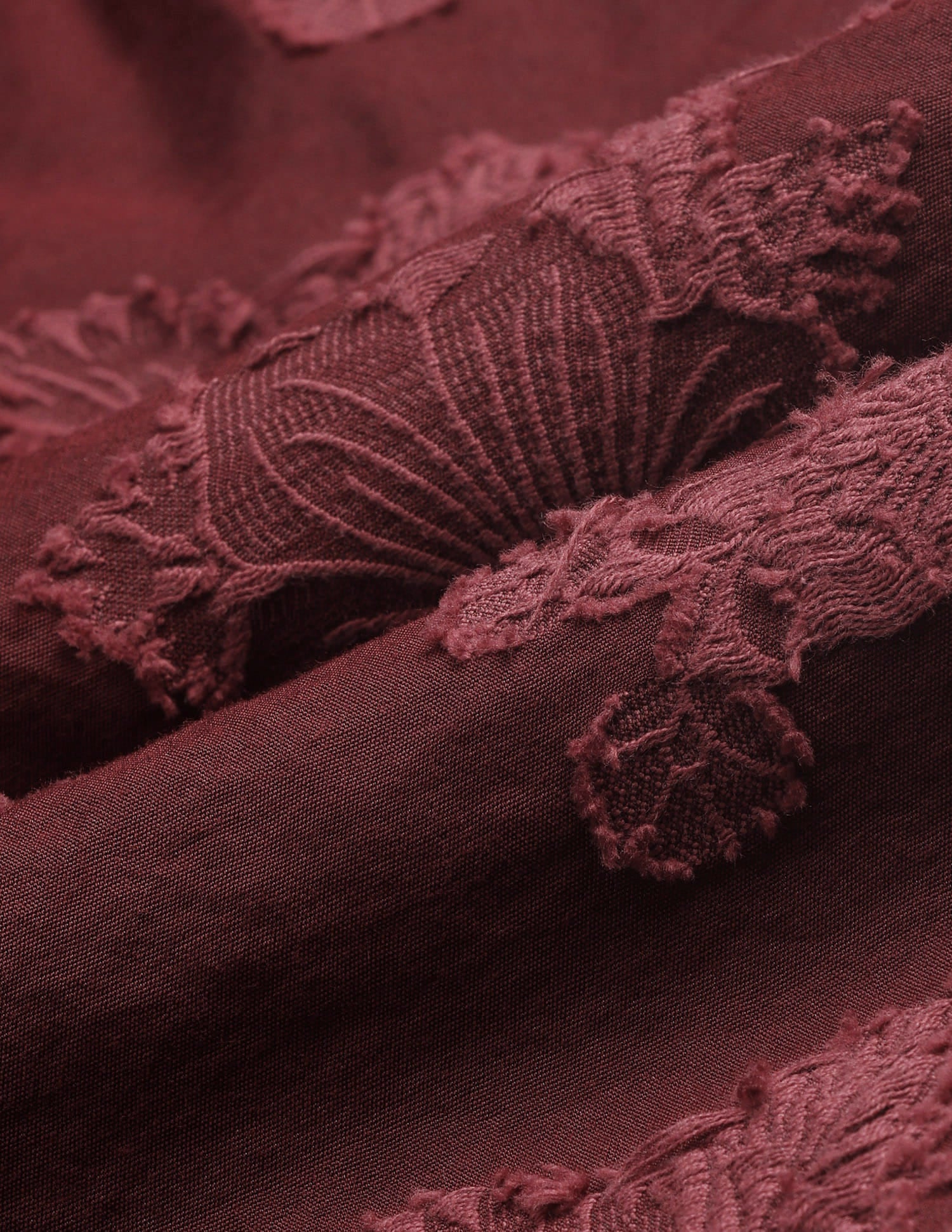 Floral Embroidered Slim Fit Jacquard Shirt