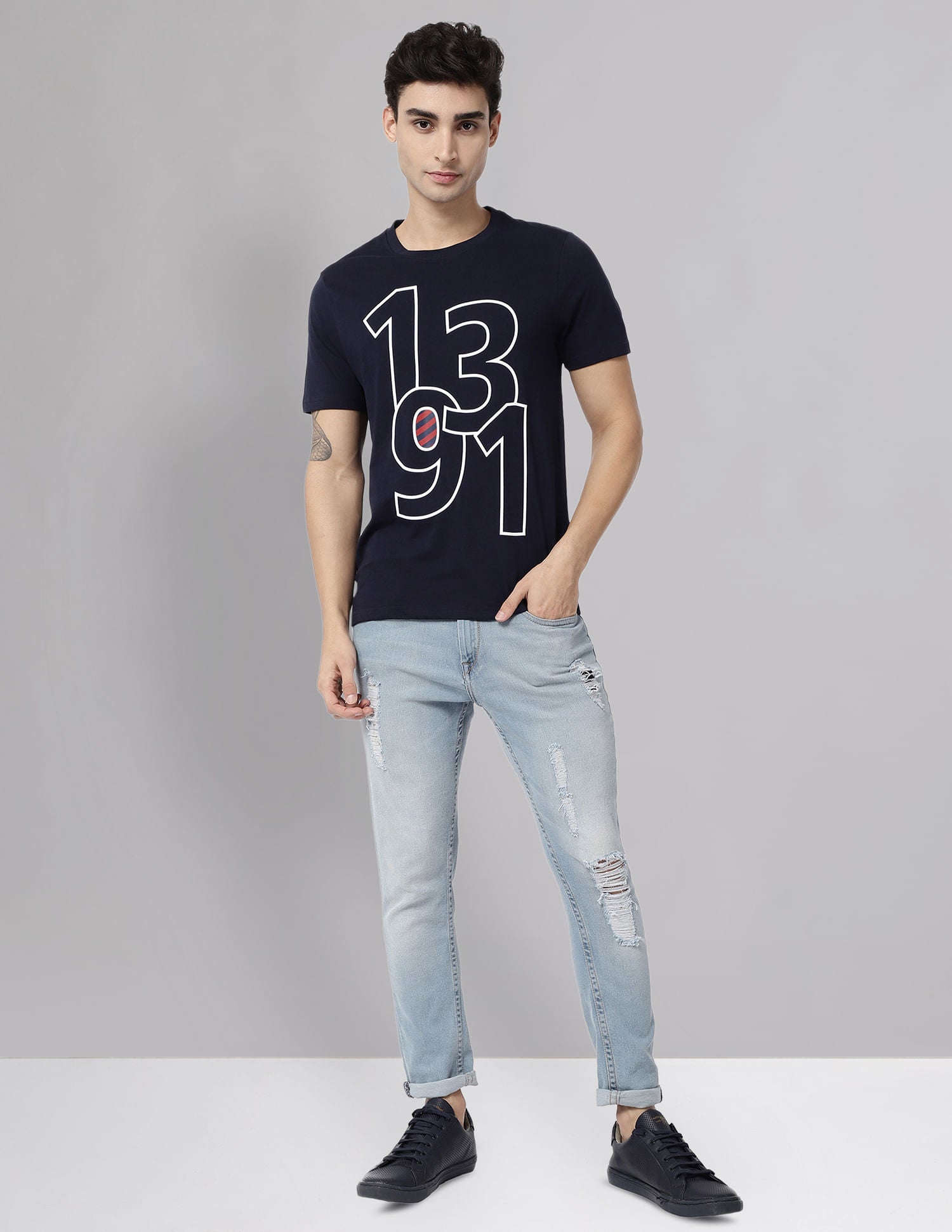 Everyday Essential Typographic Print Cotton T-Shirt