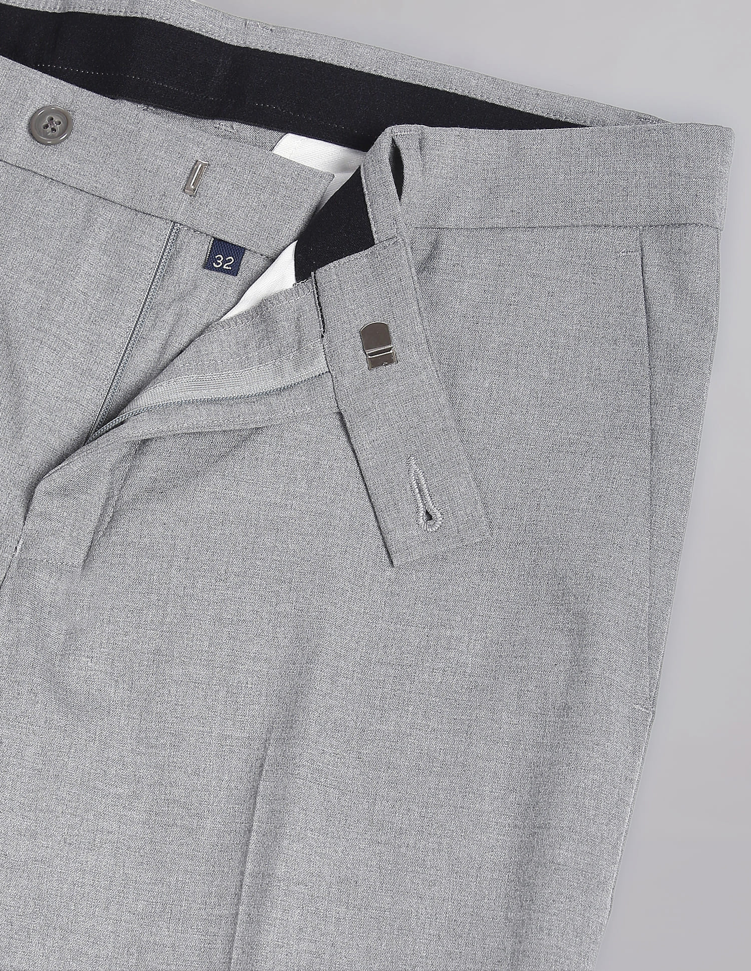 Stylish Smart Waist Heathered Formal Trousers