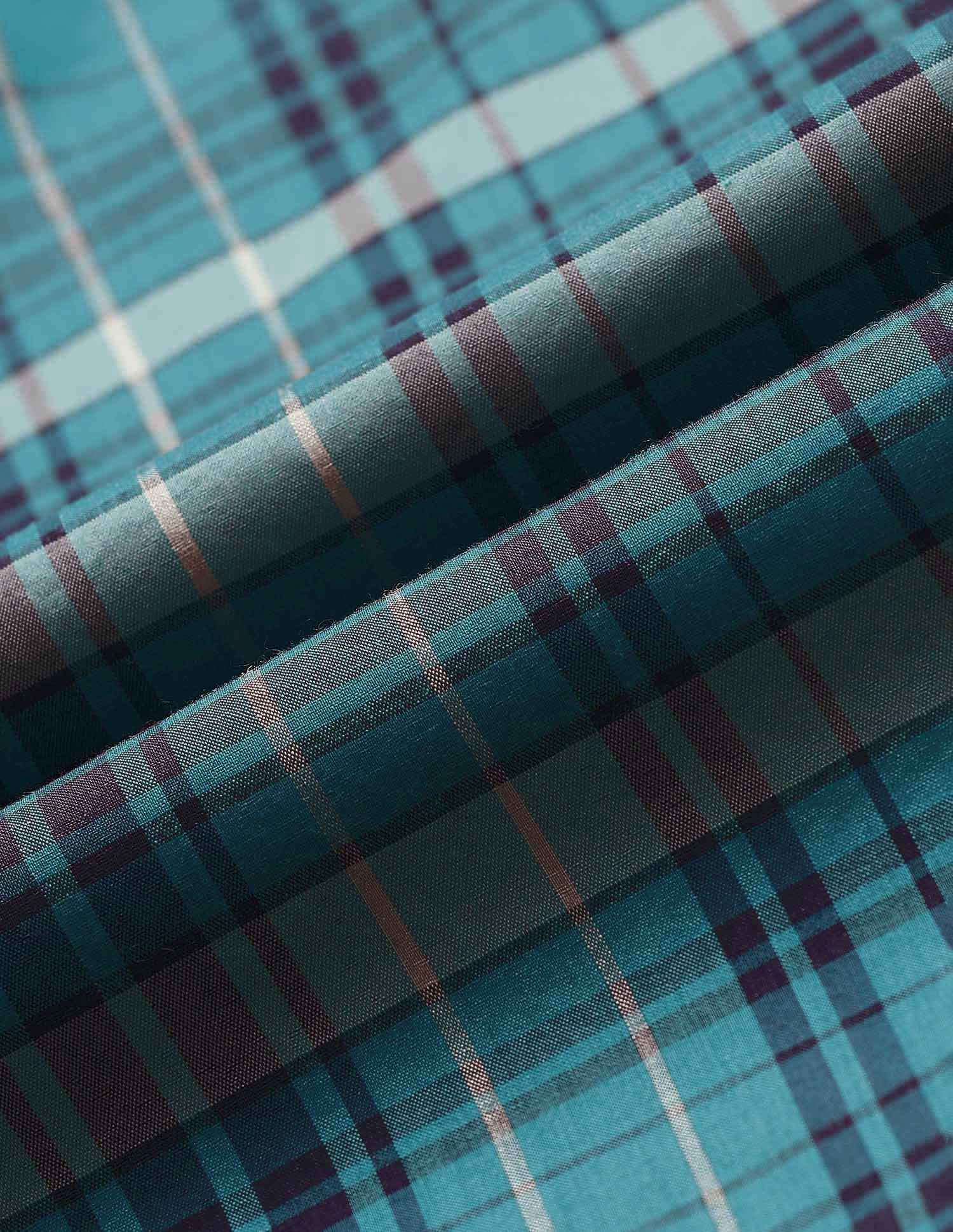 City Chronicles Modern Slim Fit Tartan Checked Shirt