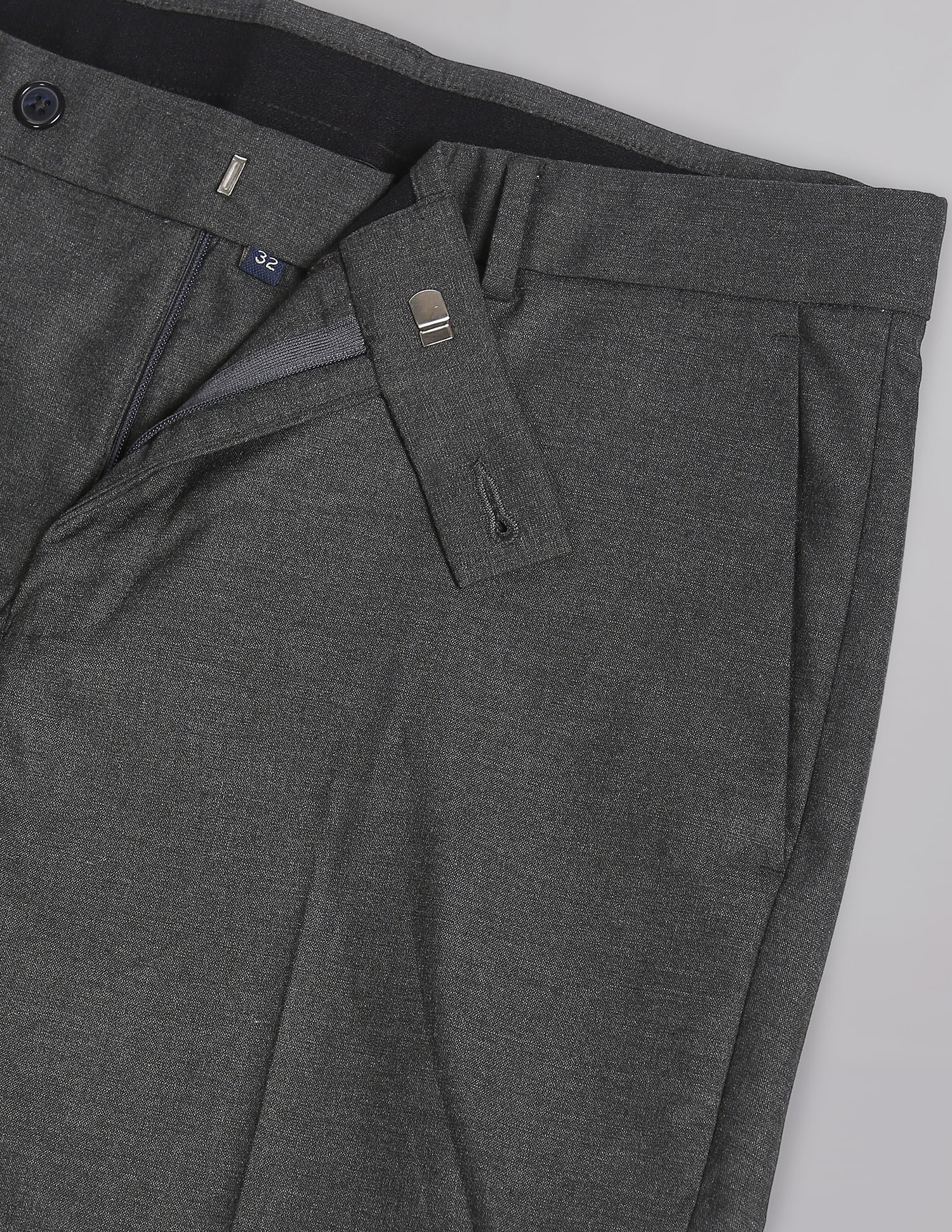 Stylish Smart Waist Heathered Formal Trousers