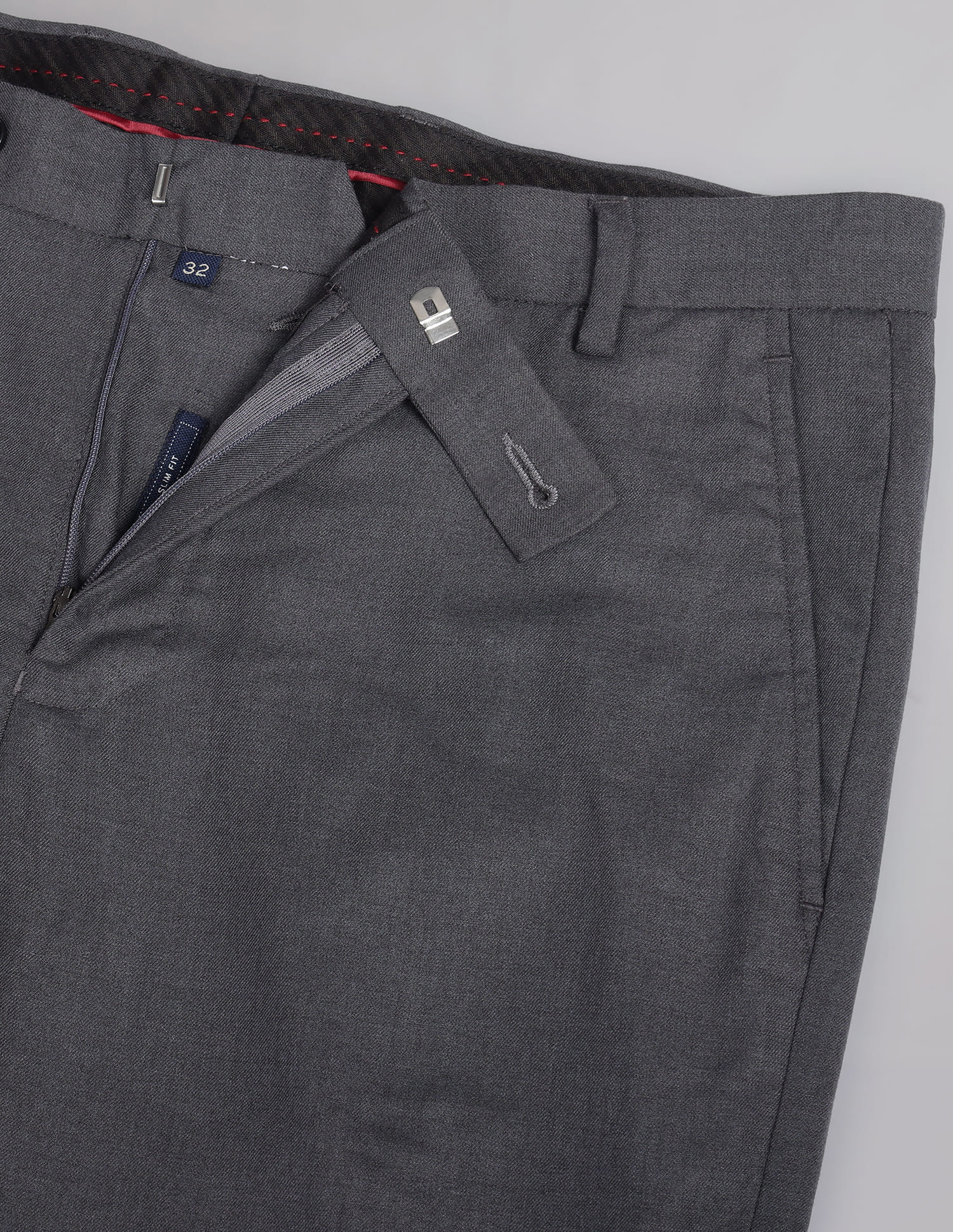 Slim Fit Solid Formal Trousers