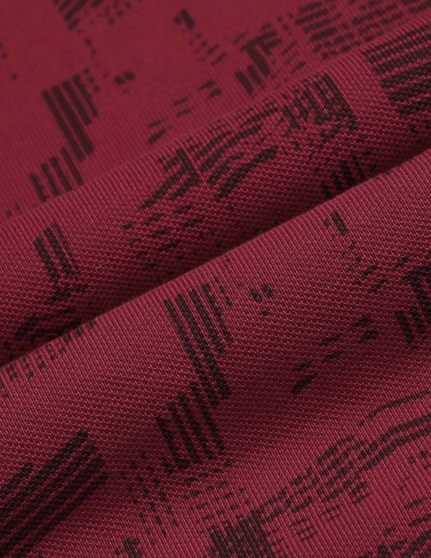 Modern Abstract Print Slim Fit Polo Shirt