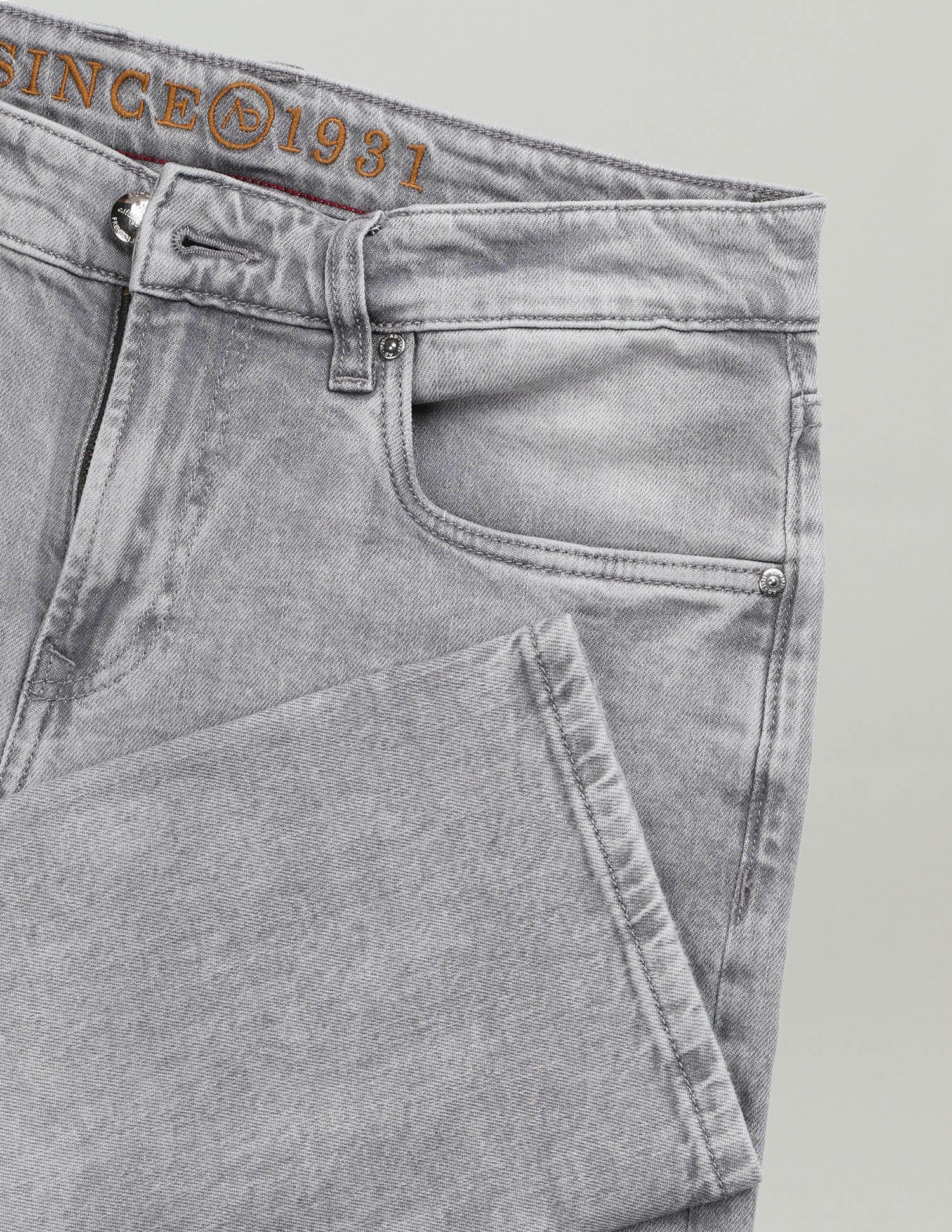 Stone Washed Comfort Fit Mid-Rise Jeans
