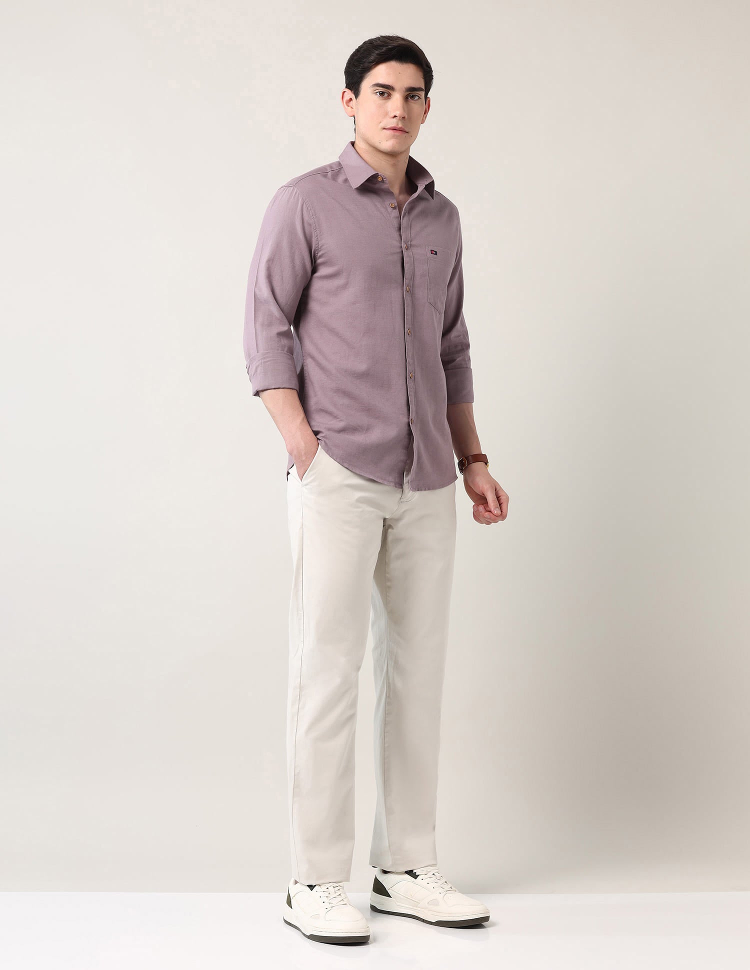 Modern Slim Fit Solid Shirt