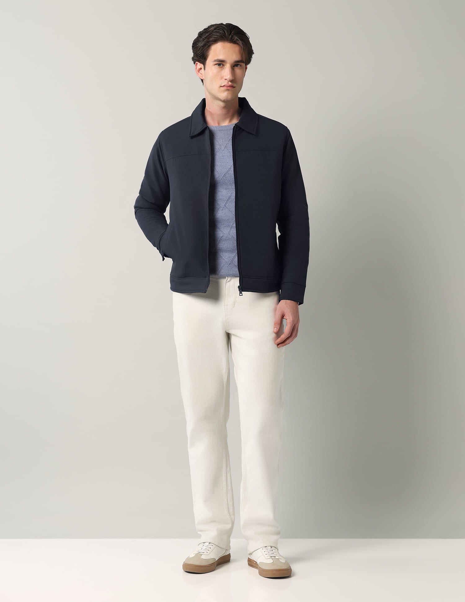 Solid Regular Fit Reversible Jacket