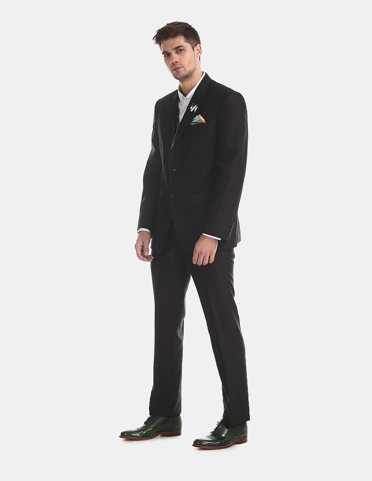 Tailored Regular Fit Textured Two Piece Suit