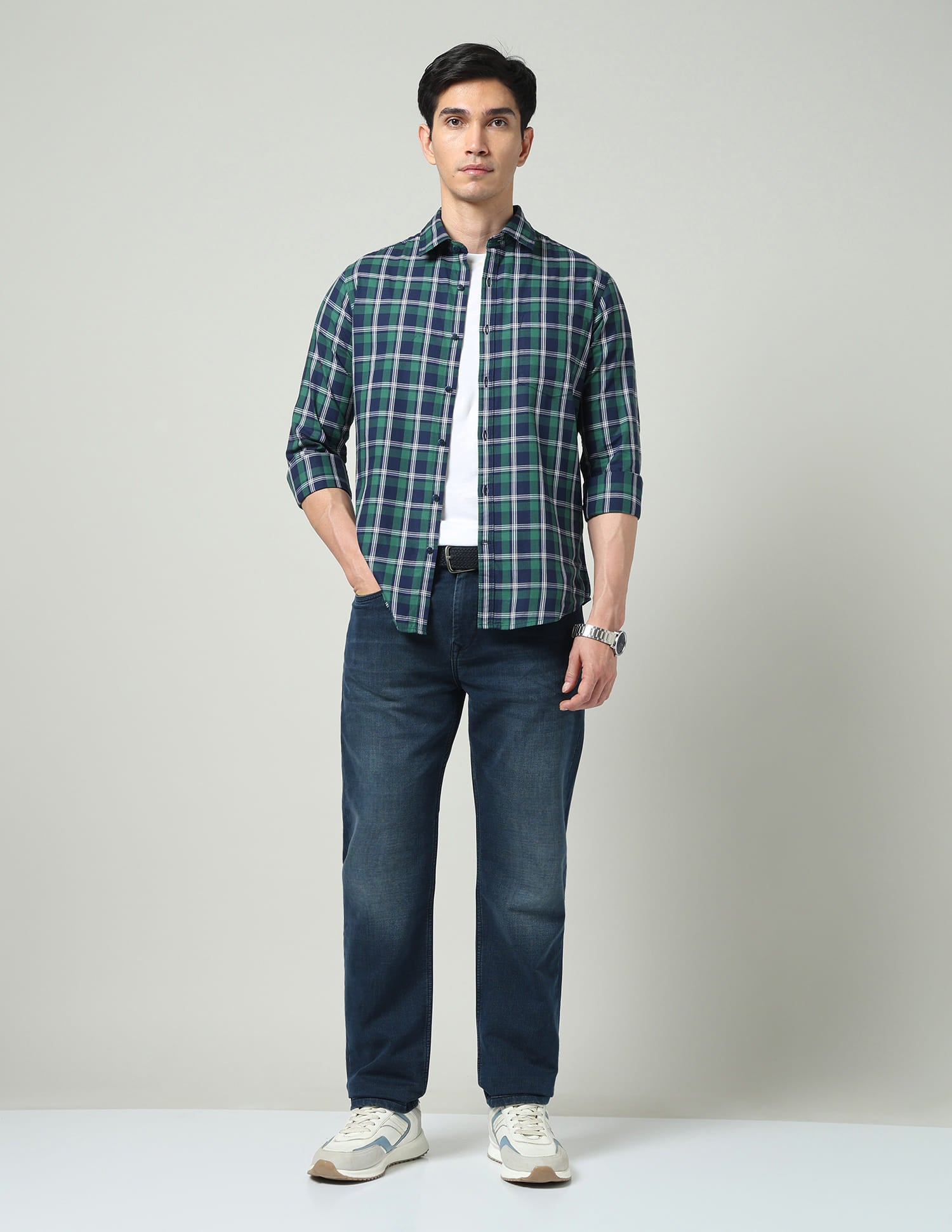Wardrobe Essential Tartan Checked Slim Fit Shirt
