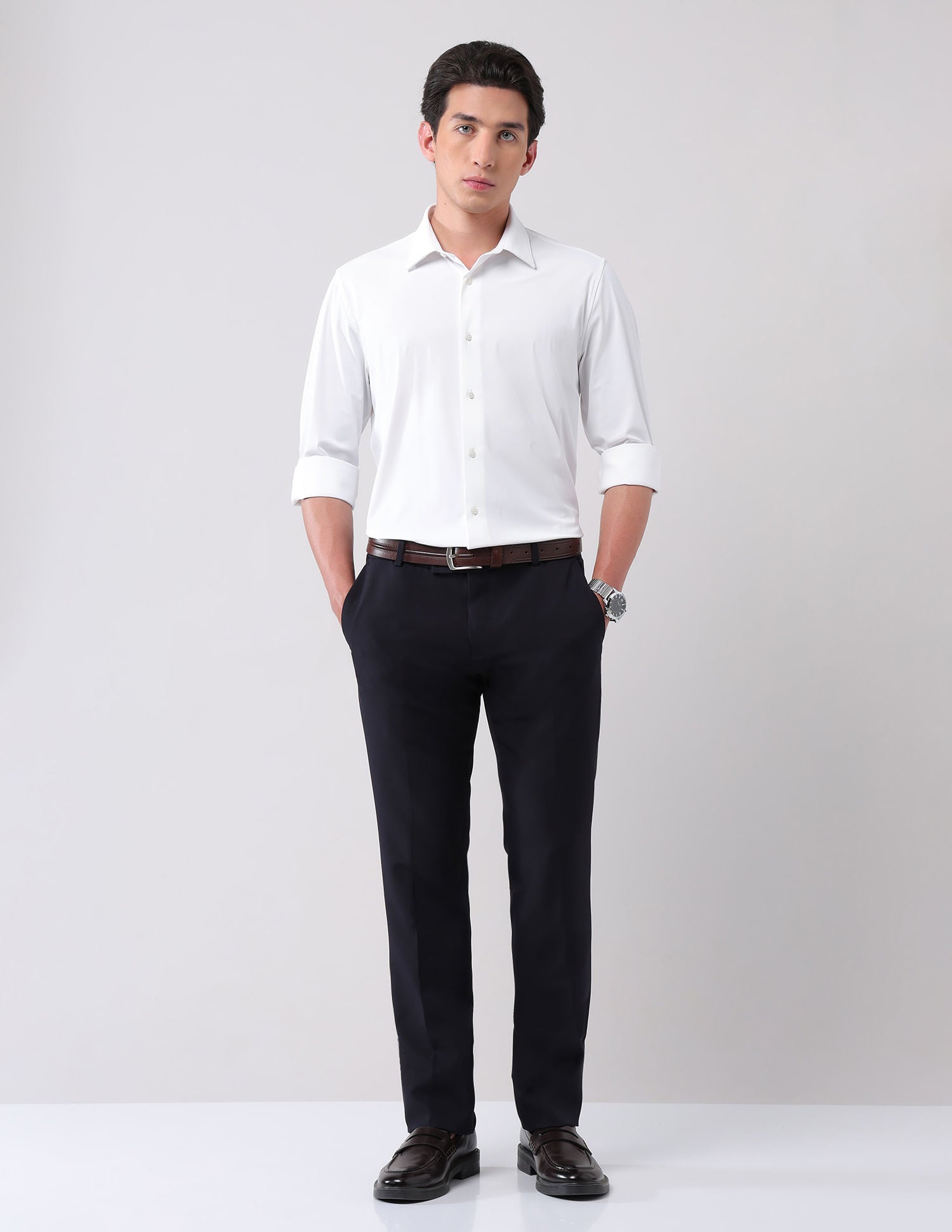 Stylish Hypermove Solid Shirt