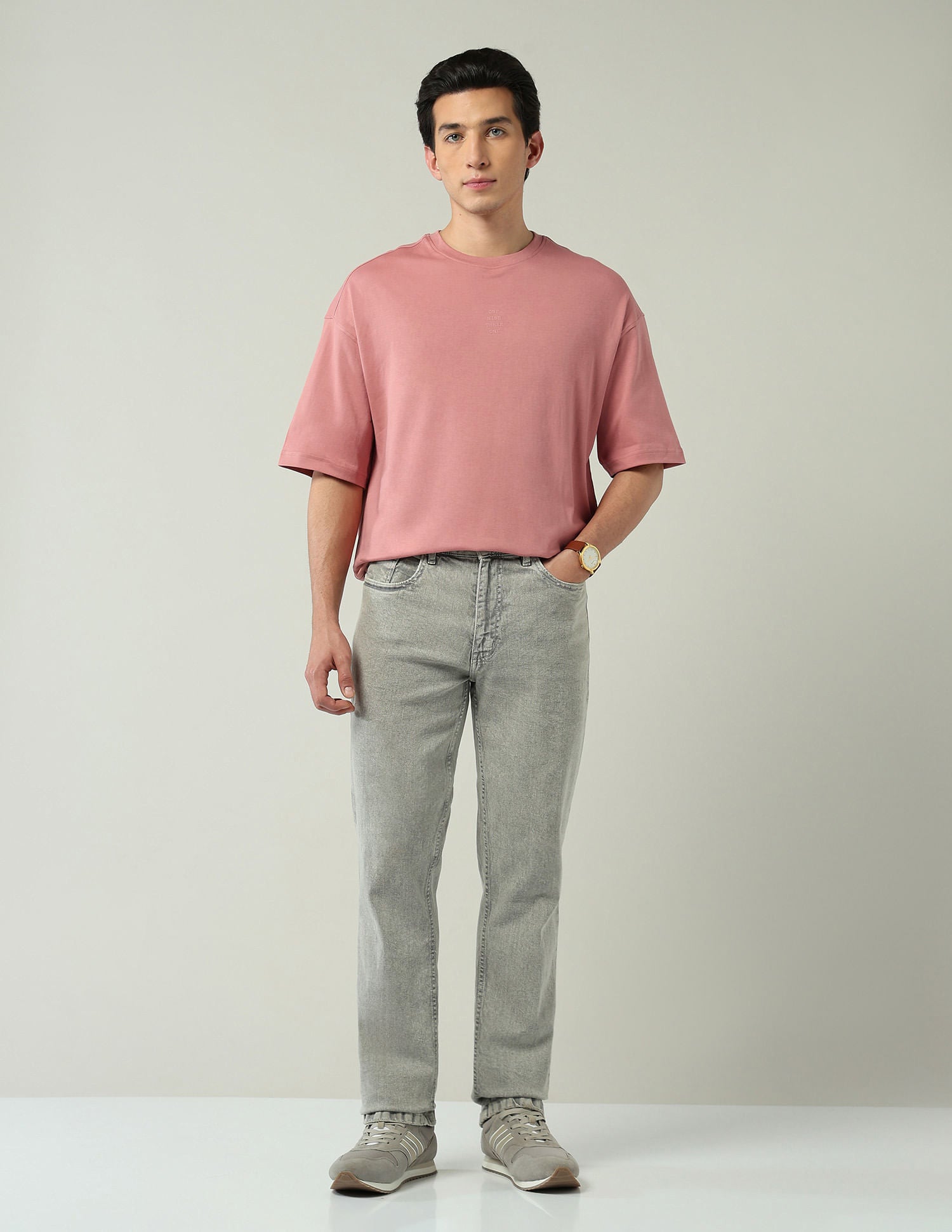 Street-Style Oversized Fit Solid T-Shirt