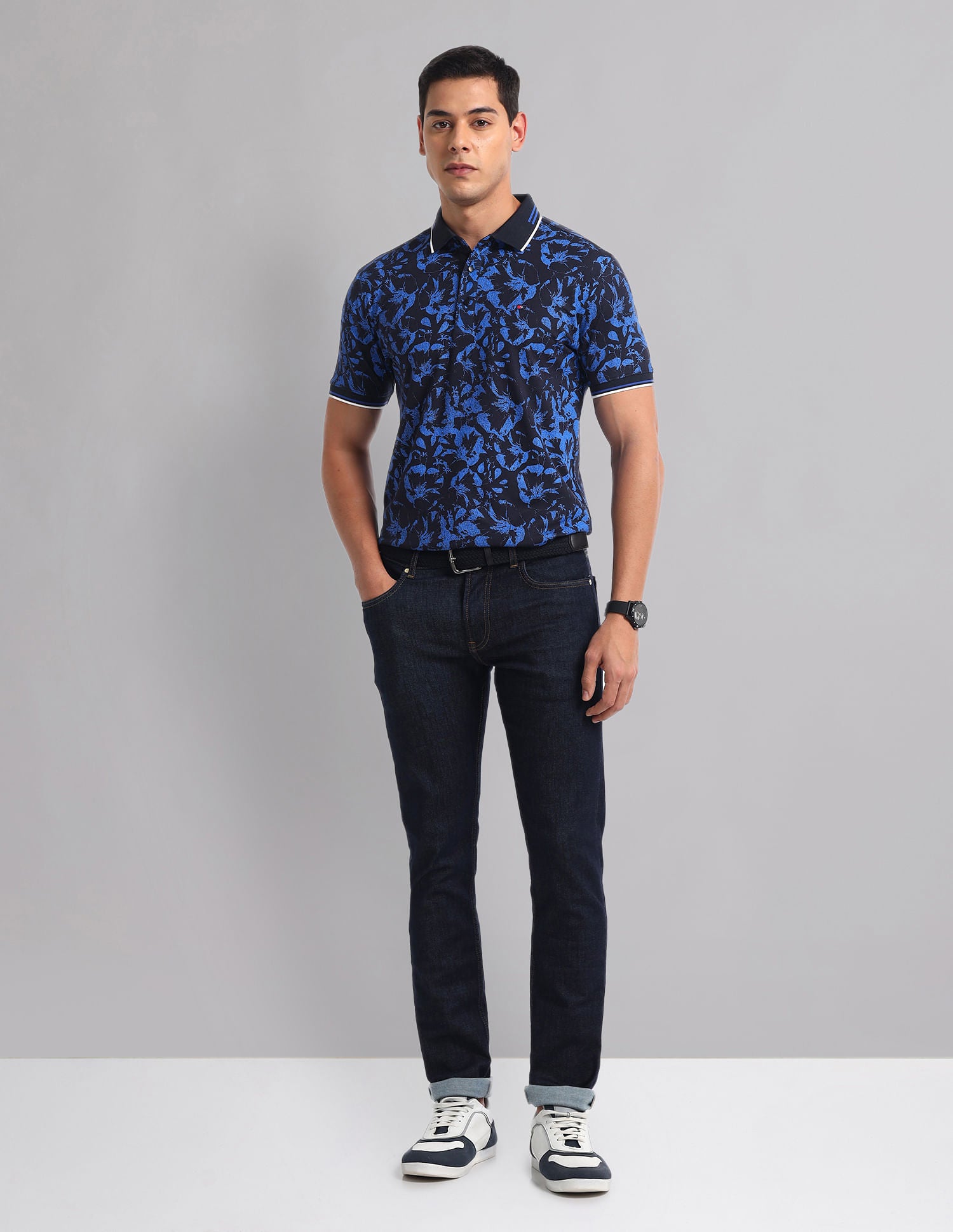Style Ease Floral Print Real Deal Polo Shirt