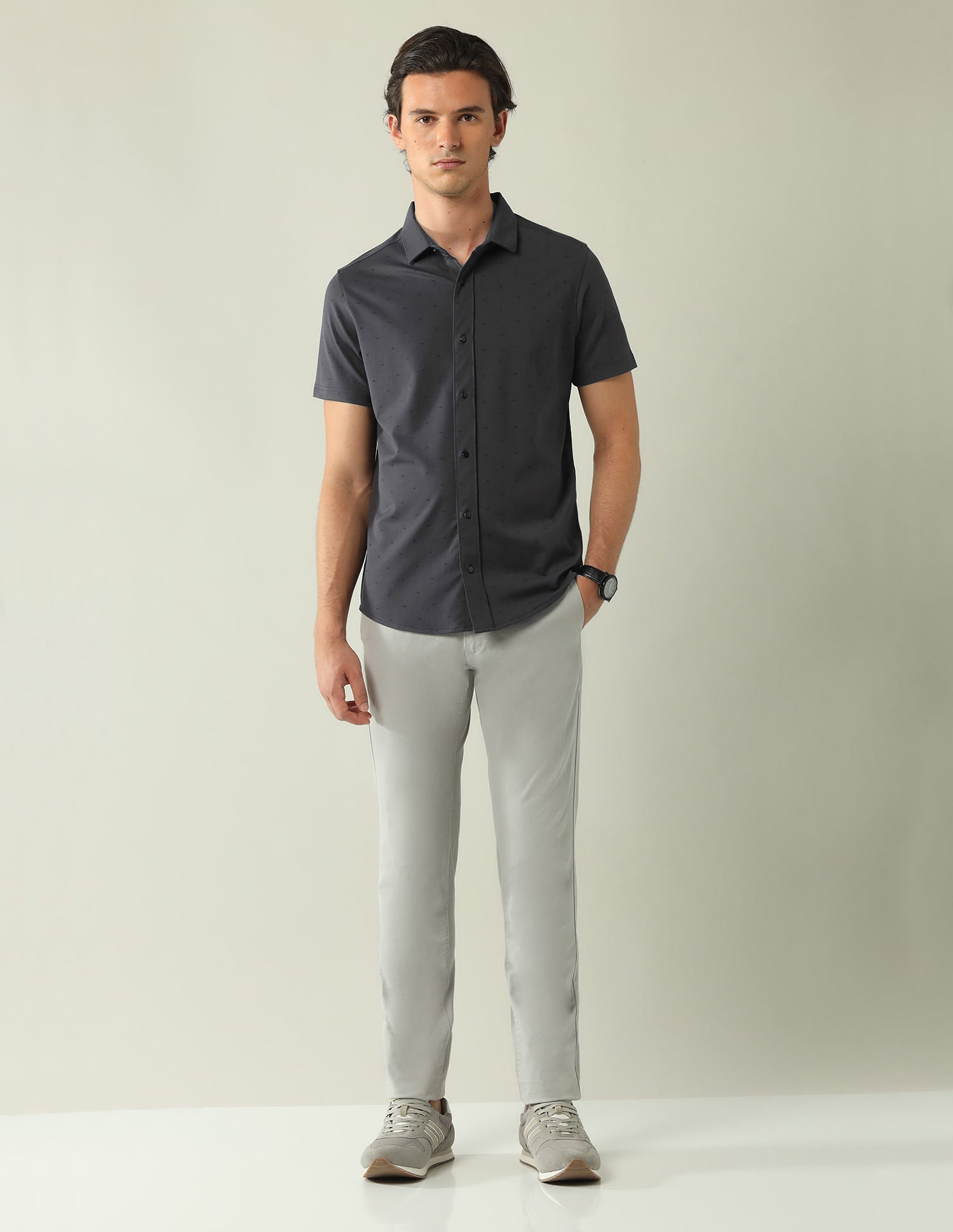 Regular Slim Fit All-Over Printed Shirt