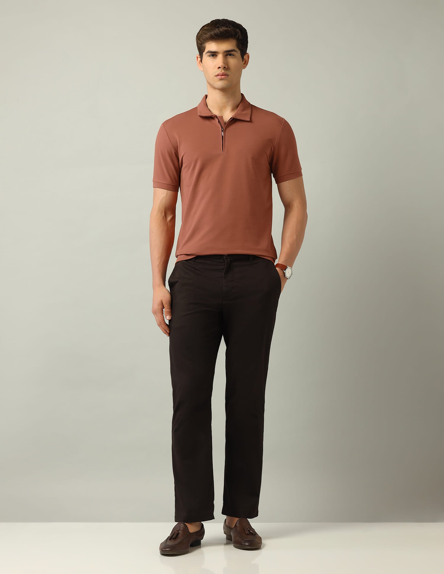 Solid Modern Slim Fit Polo Shirt