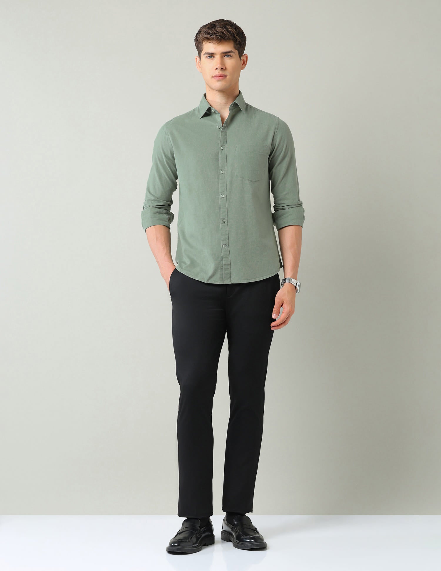 Solid Slim Fit Shirt