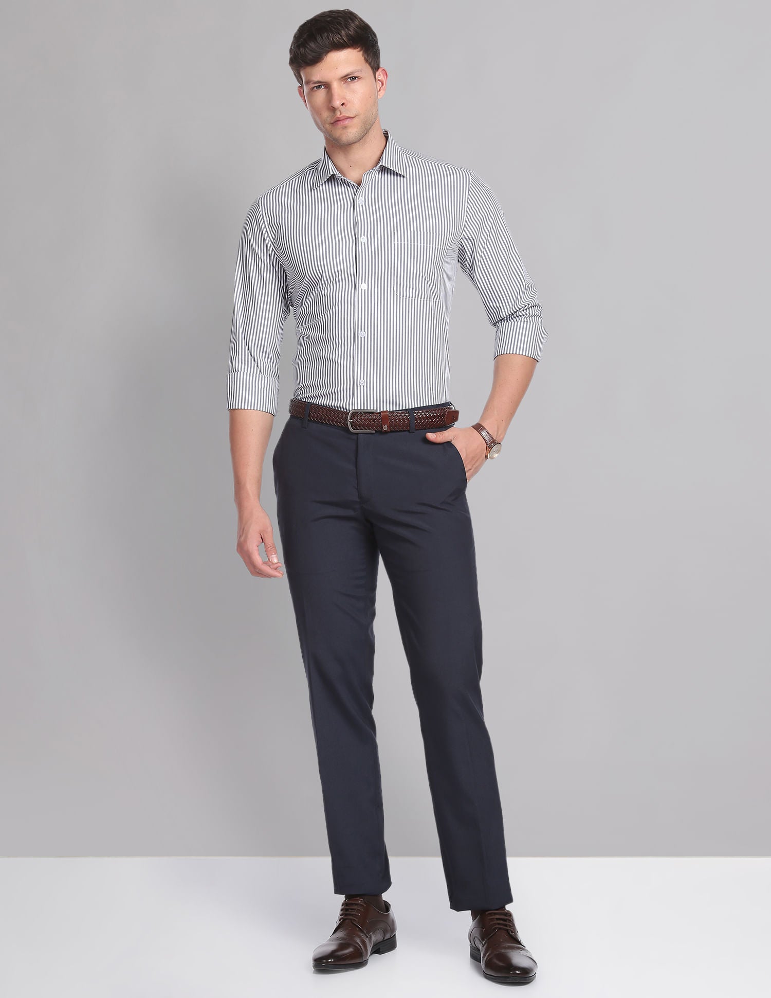 Vertical Stripe Formal Shirt