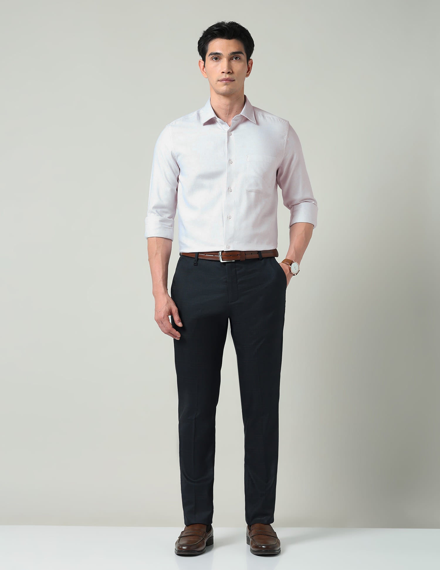 Everyday Luxe Solid Twill Regular Fit Shirt