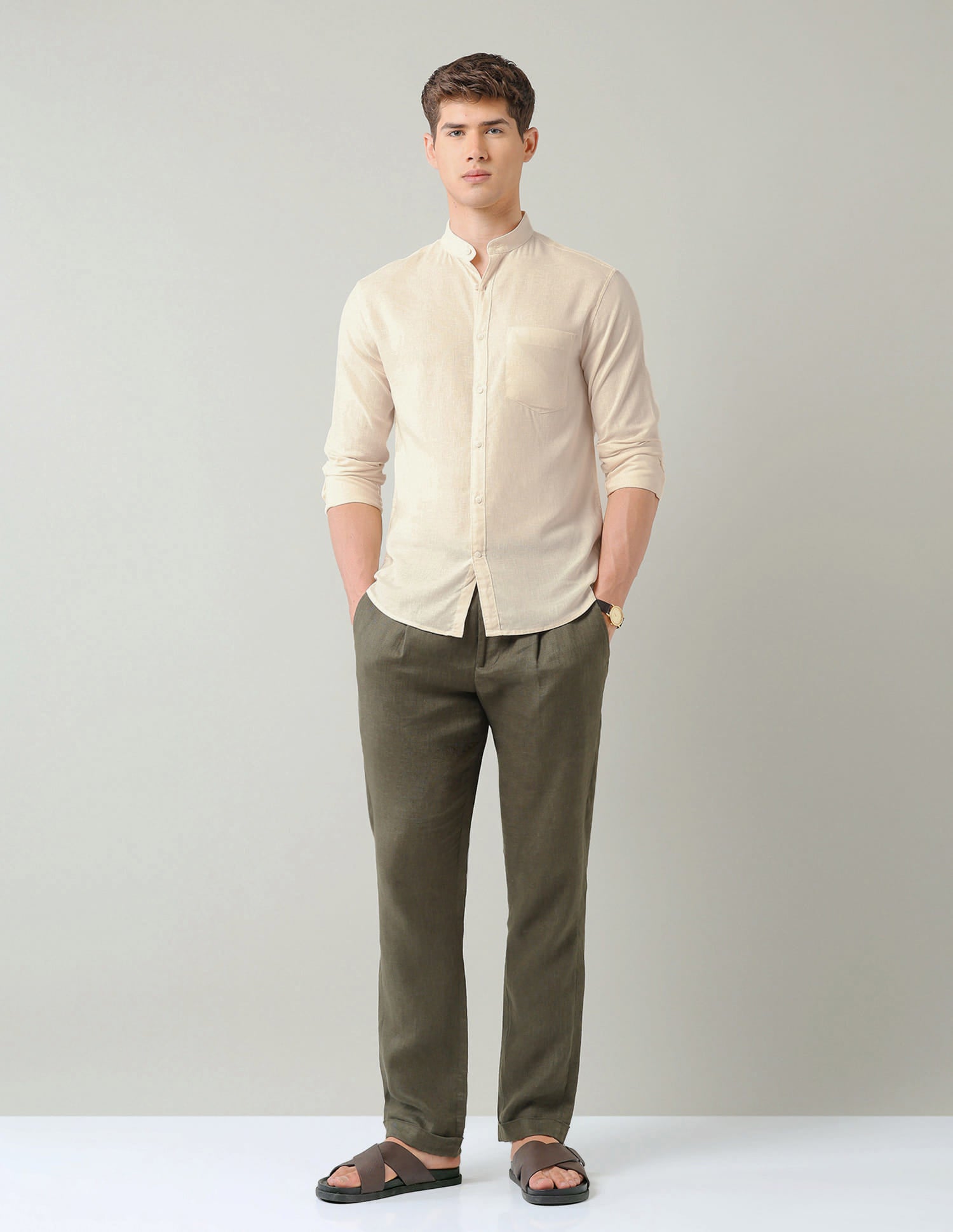 Solid Slim Fit Shirt 2