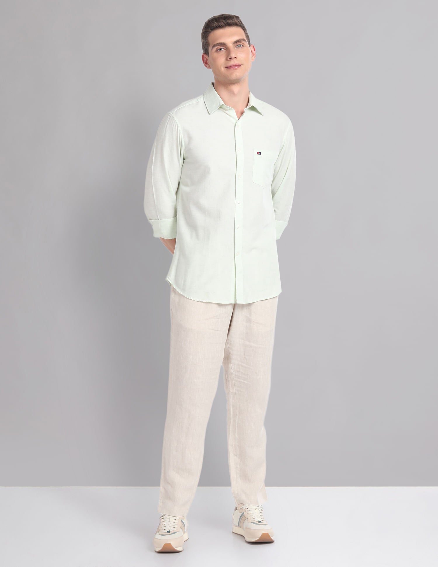 Urban Drift Modern Slim Fit Heathered Summer Shirt