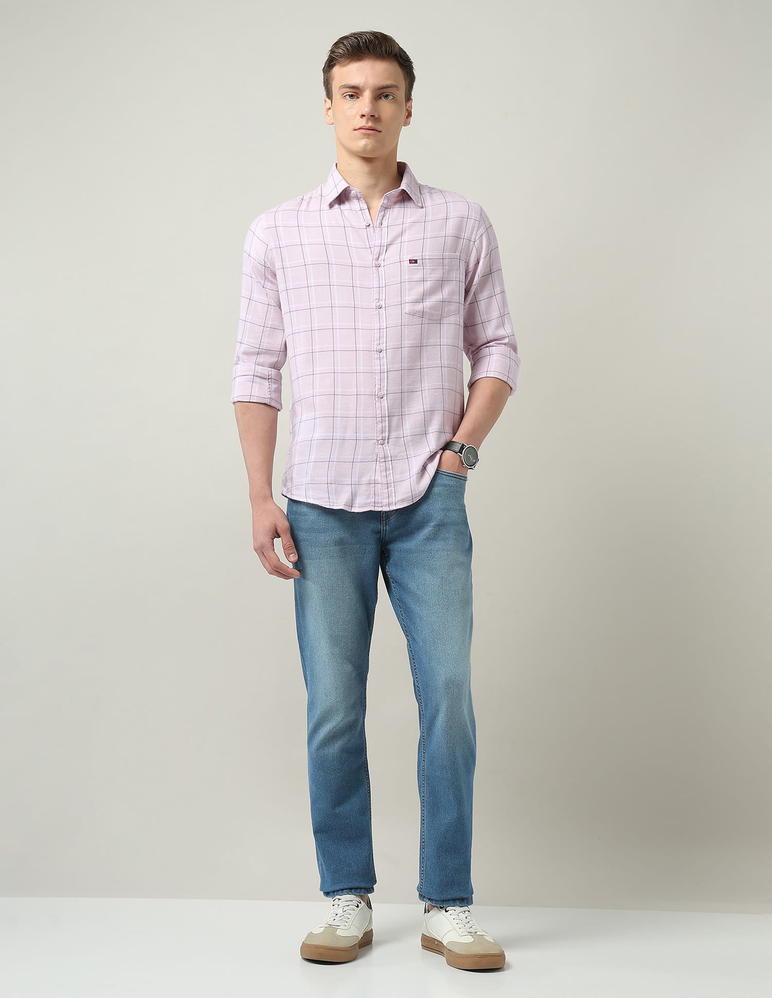 Modern Slim Fit Checked Shirt