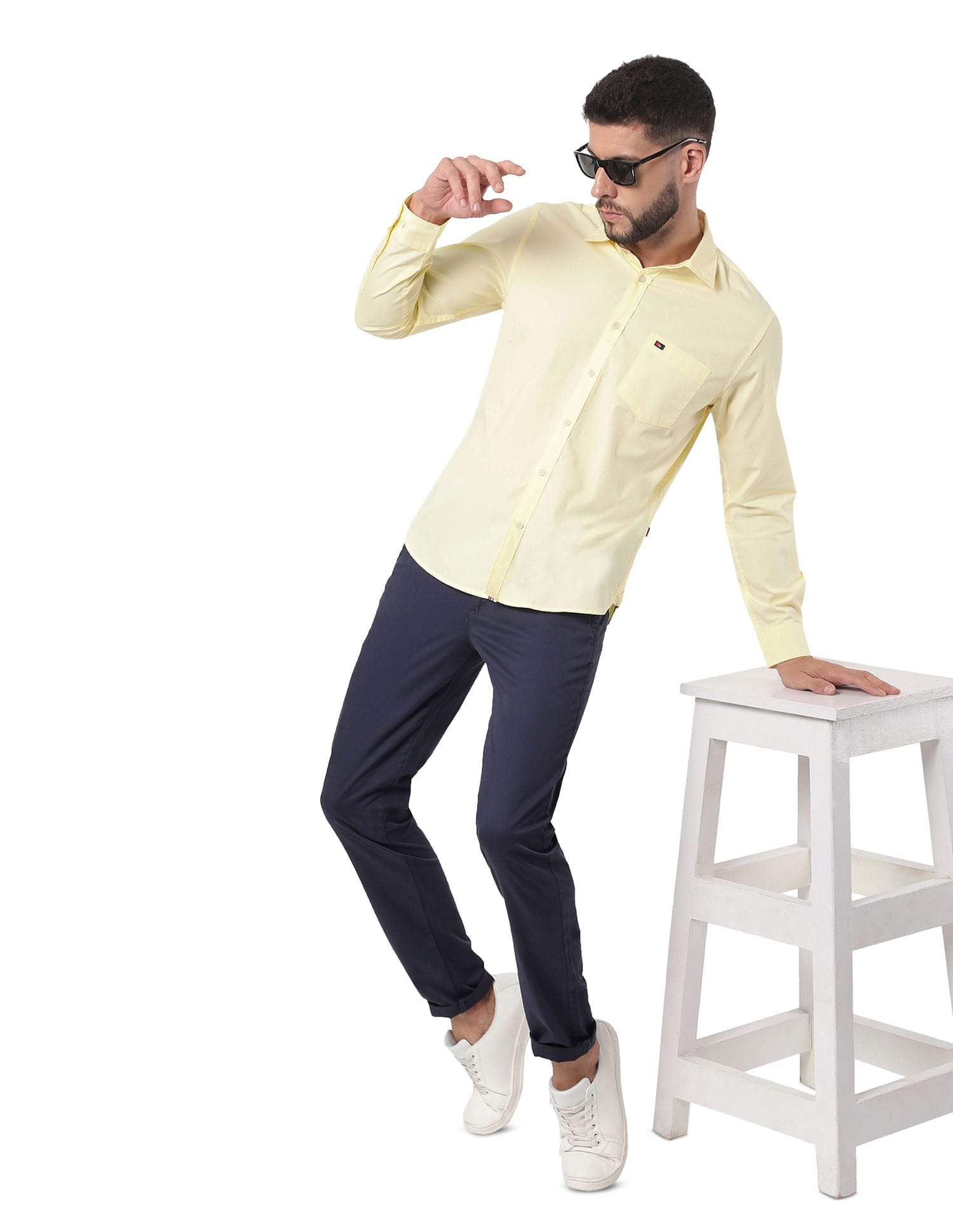 Slim Fit Solid Casual Shirt