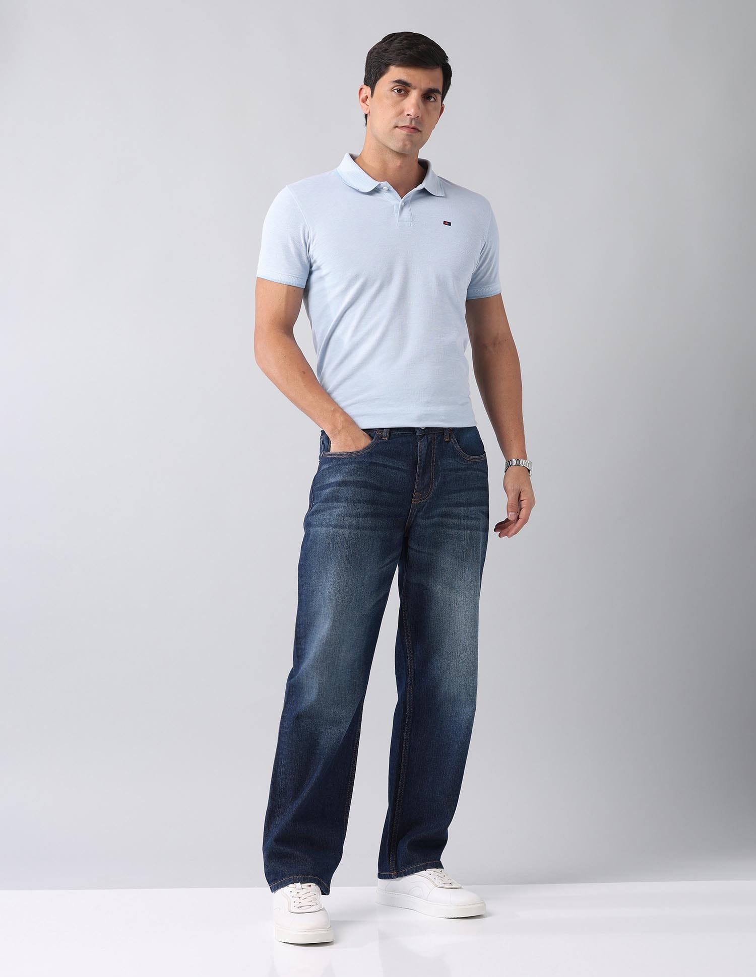 Baggy Fit Mid Rise Jeans