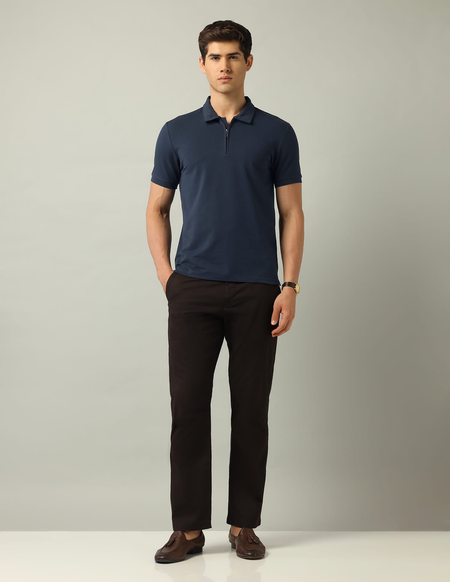 Solid Modern Slim Fit Polo Shirt
