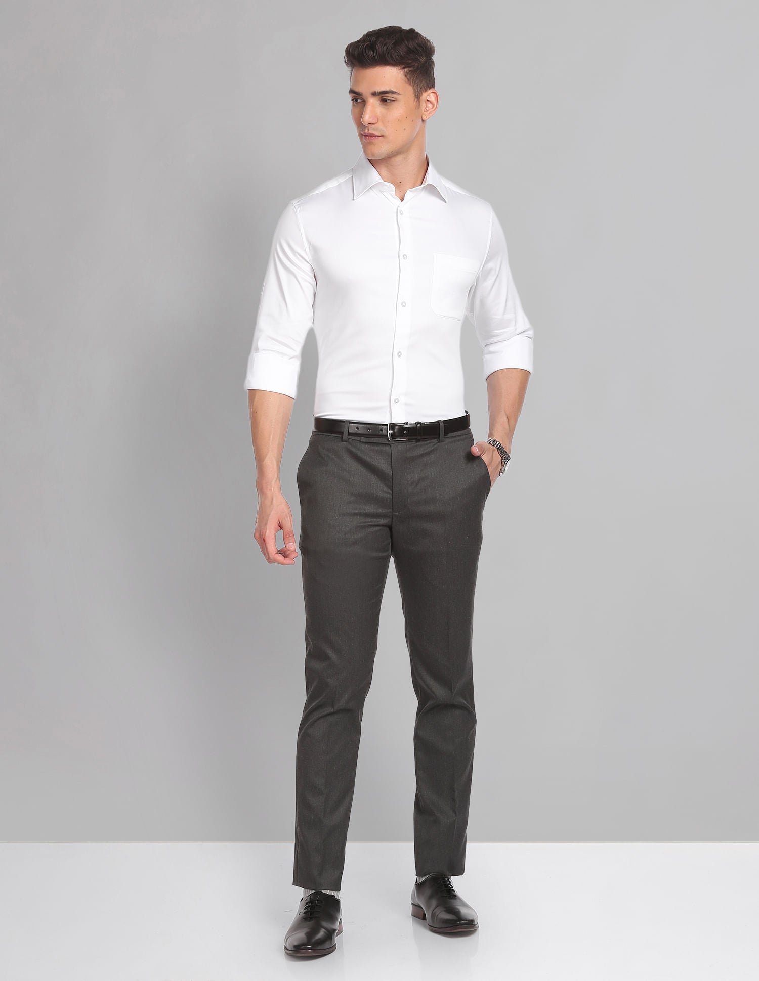 Office essential Solid Twill Formal Shirt