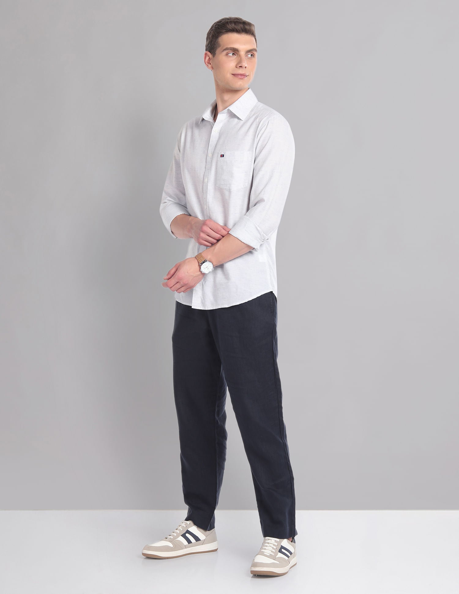 Urban Drift Modern Slim Fit Heathered Summer Shirt