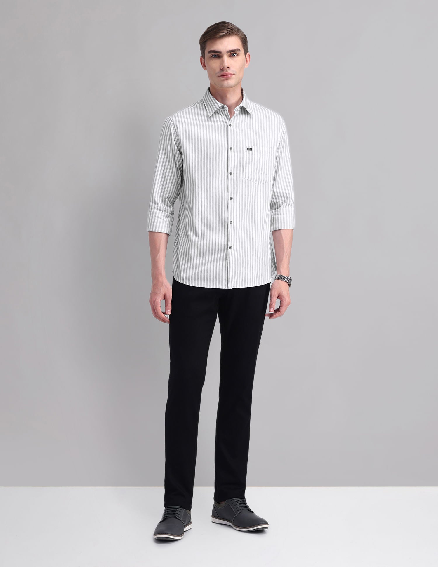 Stylish Modern Slim Fit Striped Shirt