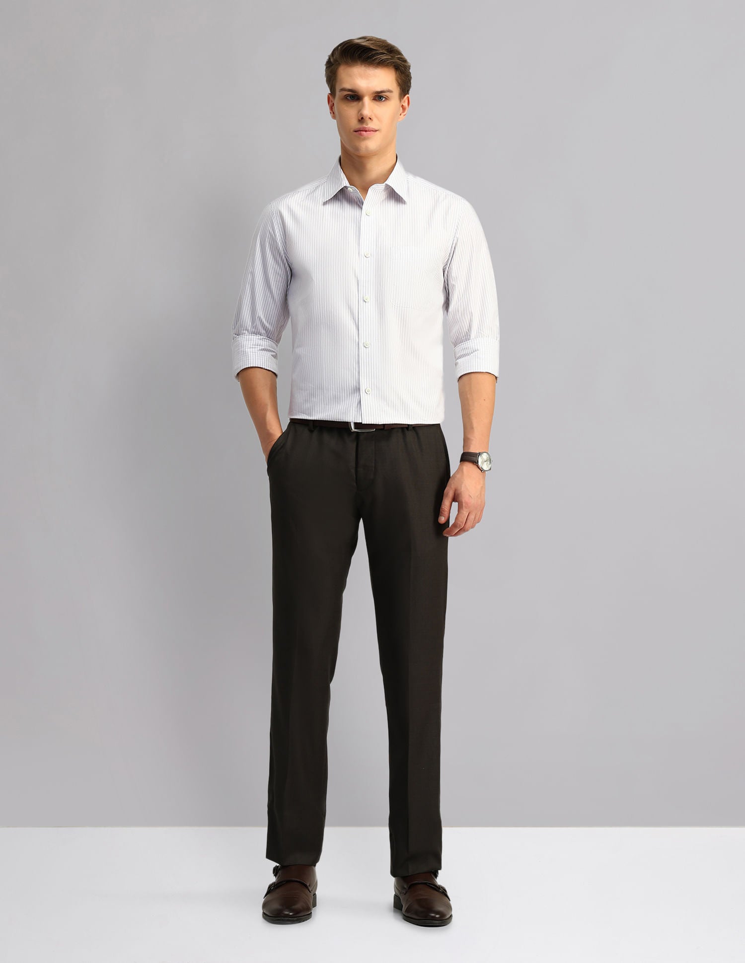 Fashion Vault Slim Fit Dobby Shirt