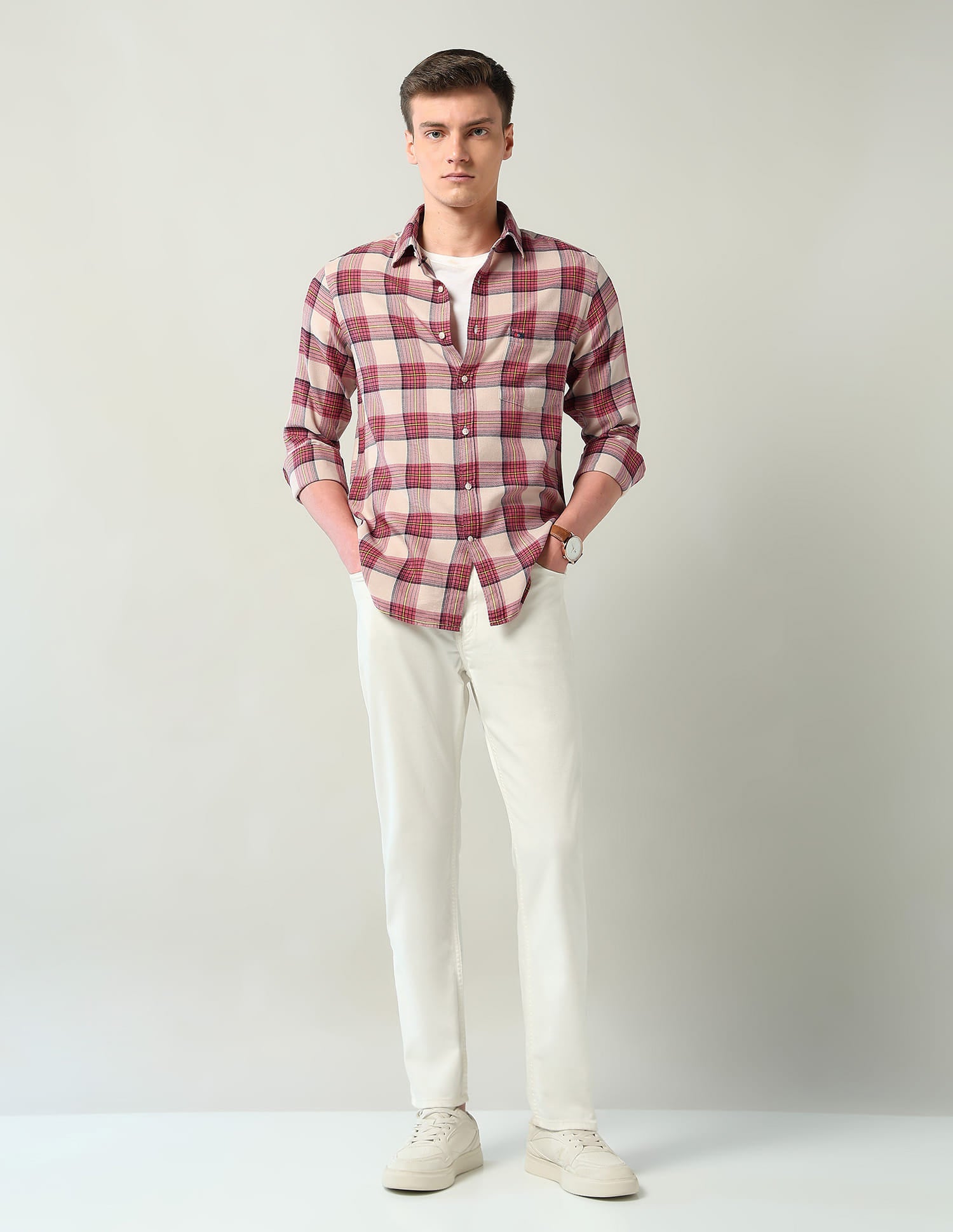 Modern Slim Fit Checked Shirt
