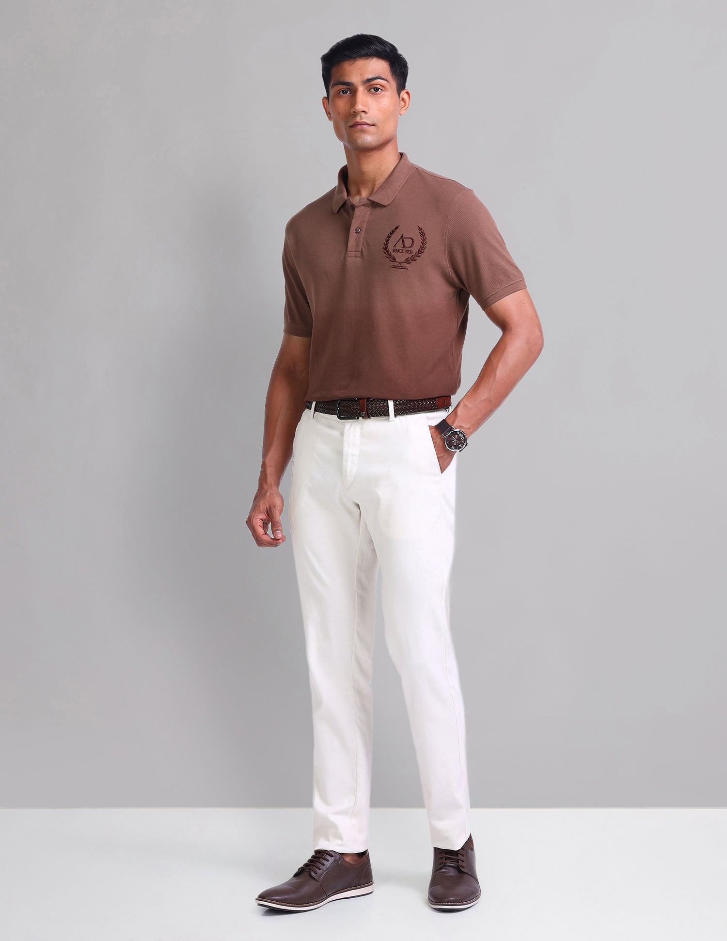 Playful Slim Fit Color Block Polo Shirt