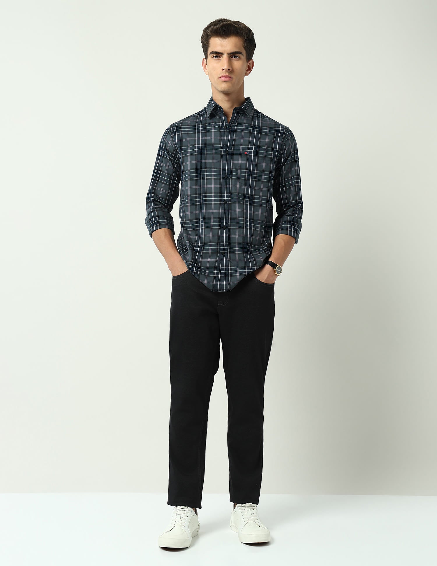 Power Plaid Checked Dobby Shirt
