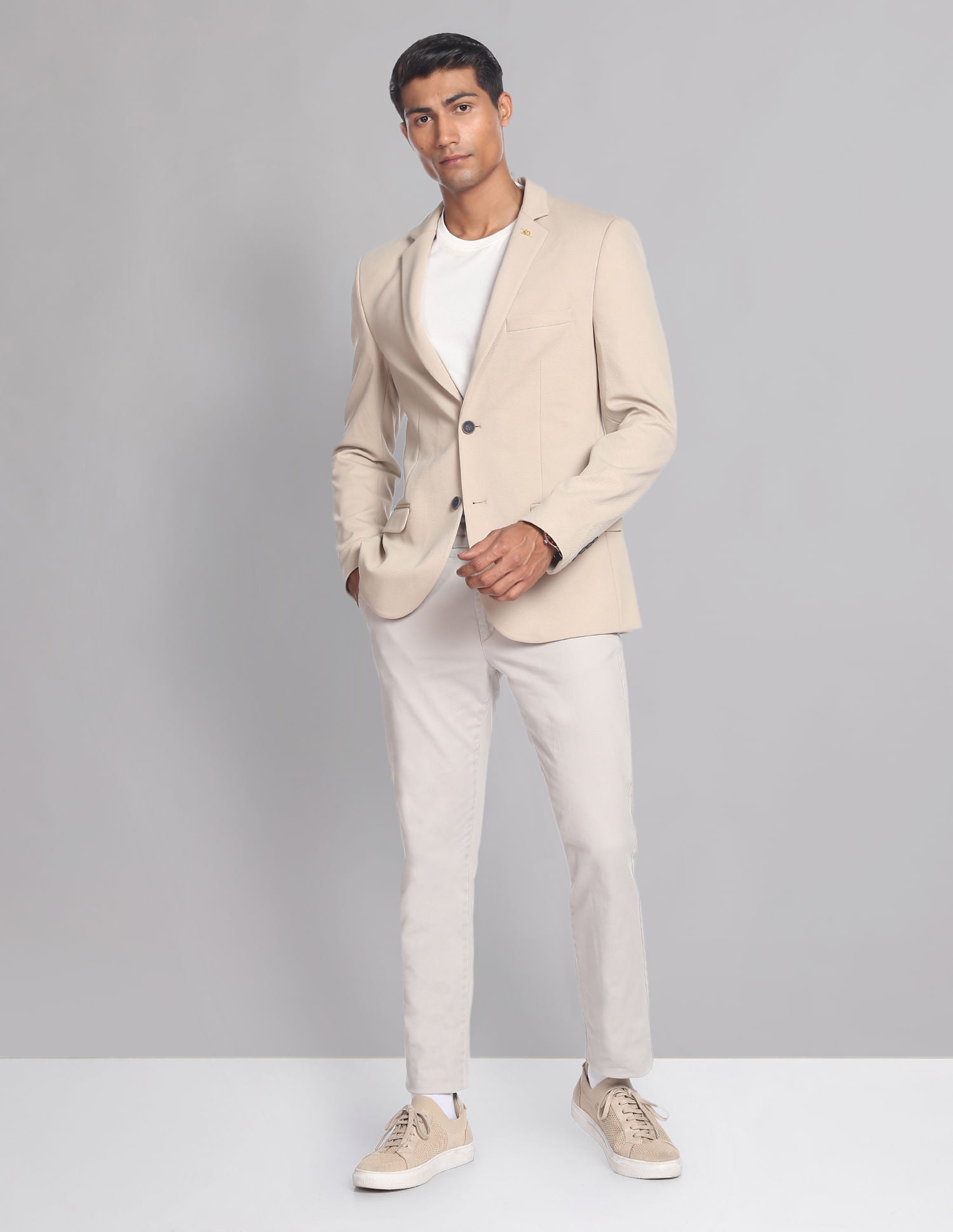 Power Edit Textured Slim Fit Blazer