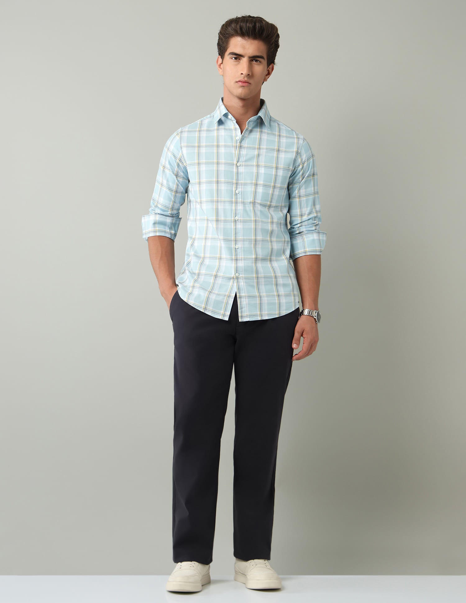 Plaid Checked Modern Slim Fit Shirt