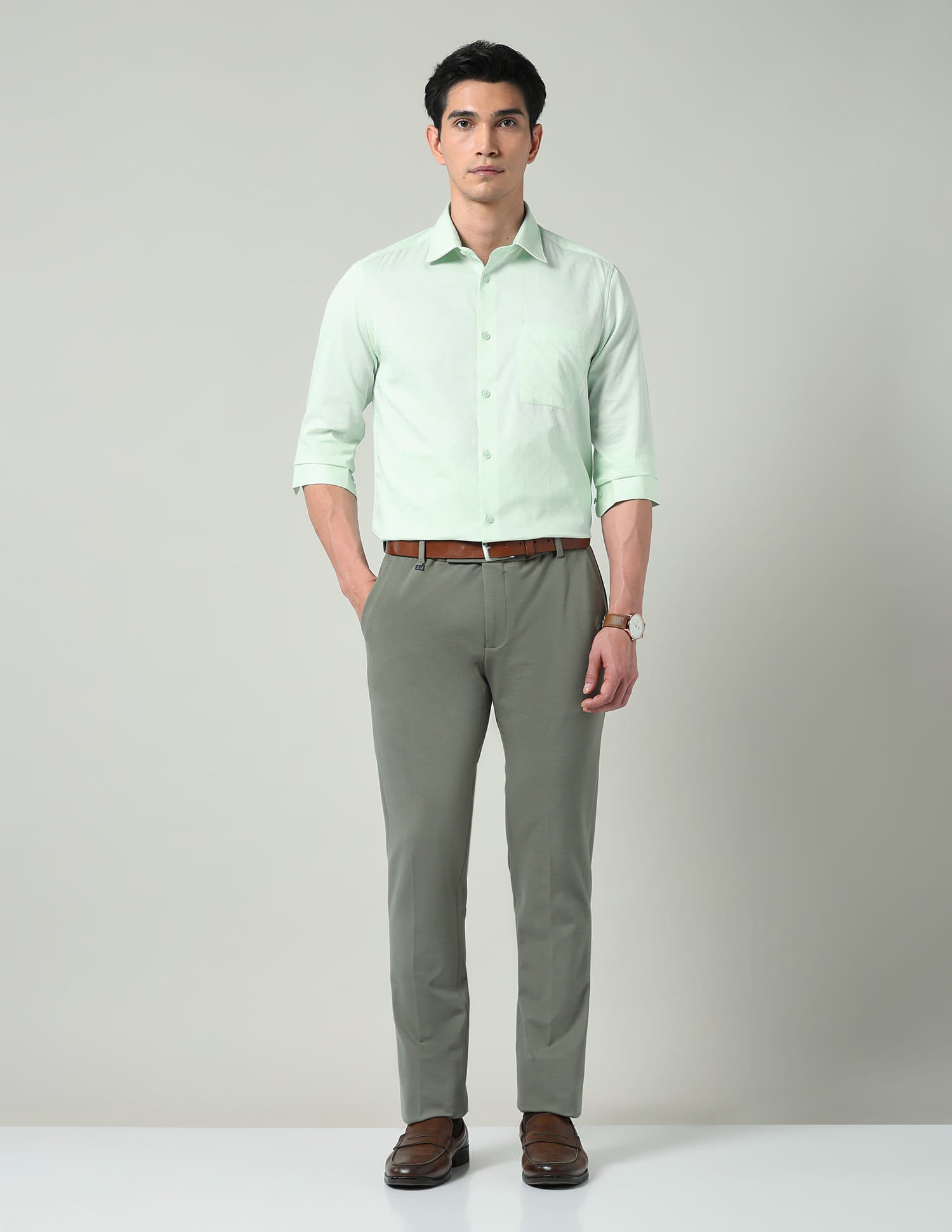 Power Pulse Solid Dobby Regular Fit Shirt